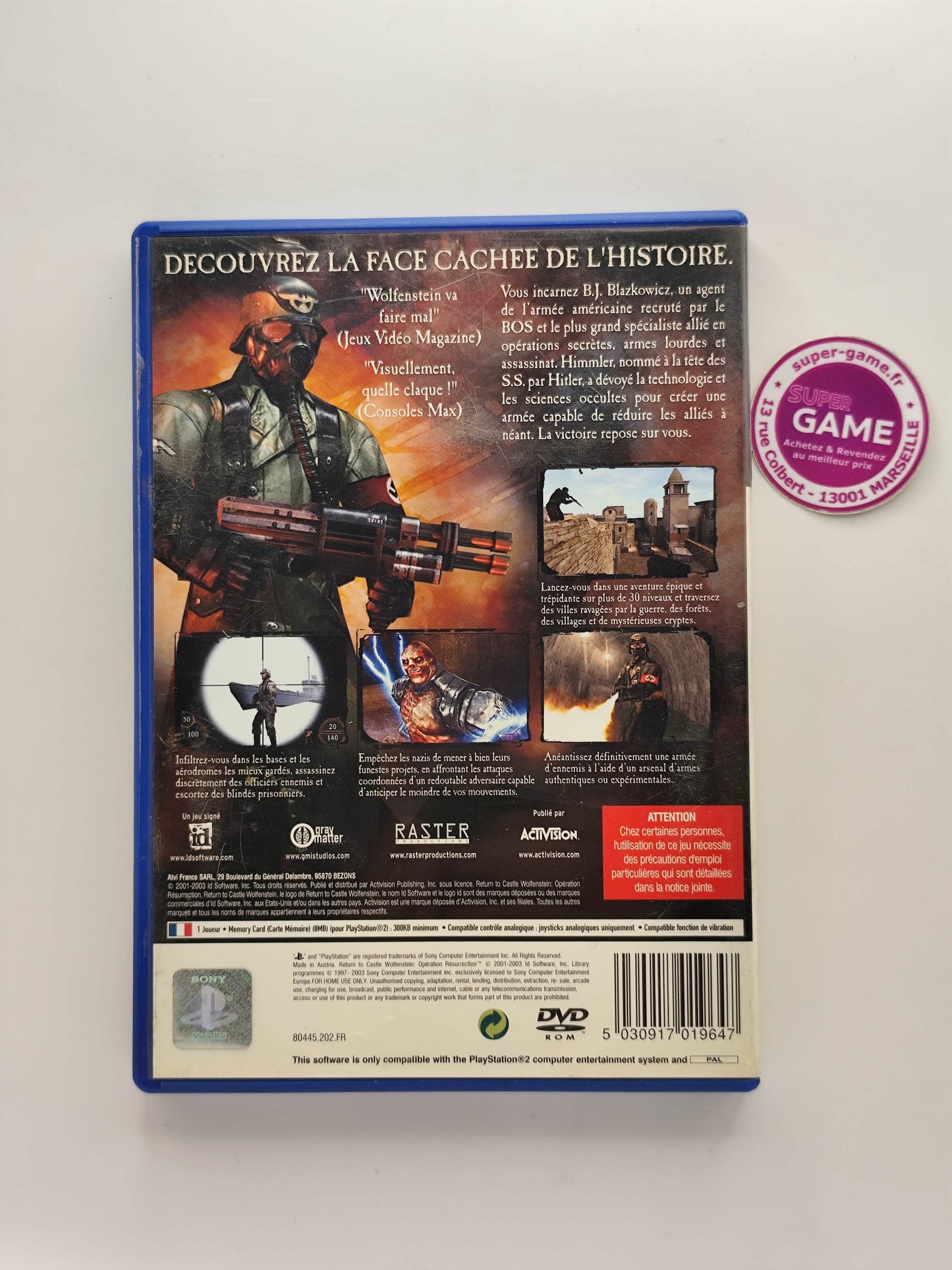RETURN TO CASTLE WOLFENSTEIN OPERATION RESURRECTION - PS2