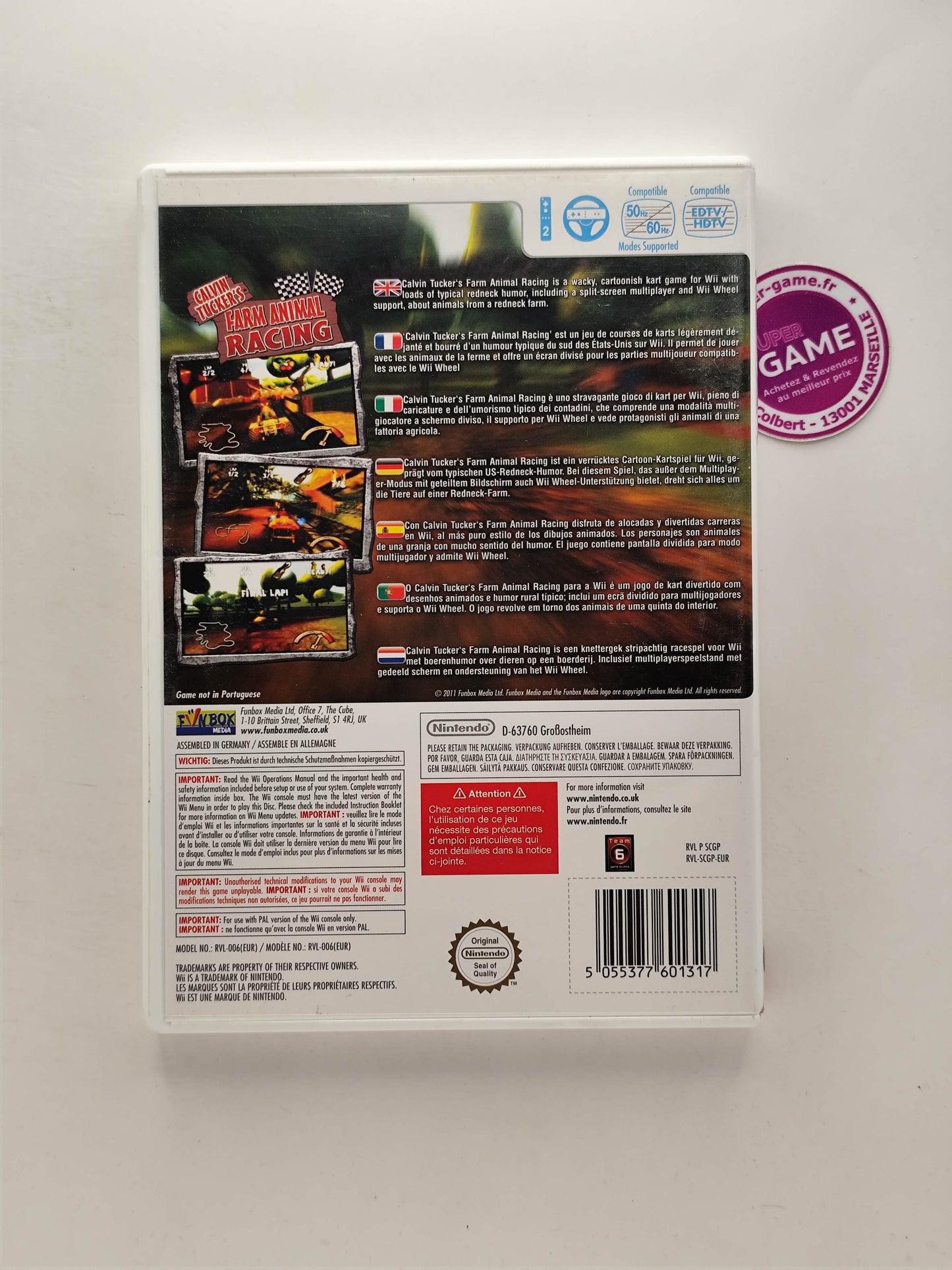 CALVIN TUCKER'S FARM ANIMAL RACING - Wii
