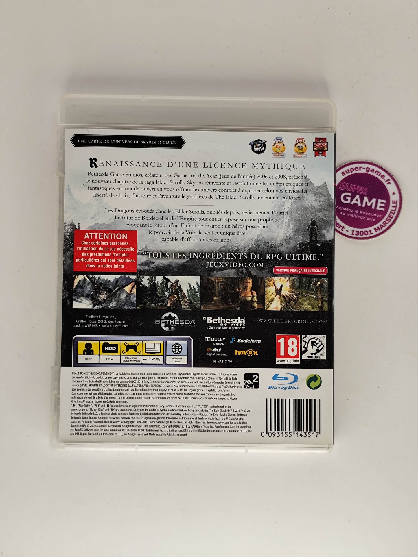 THE ELDER SCROLLS V SKYRIM - PS3