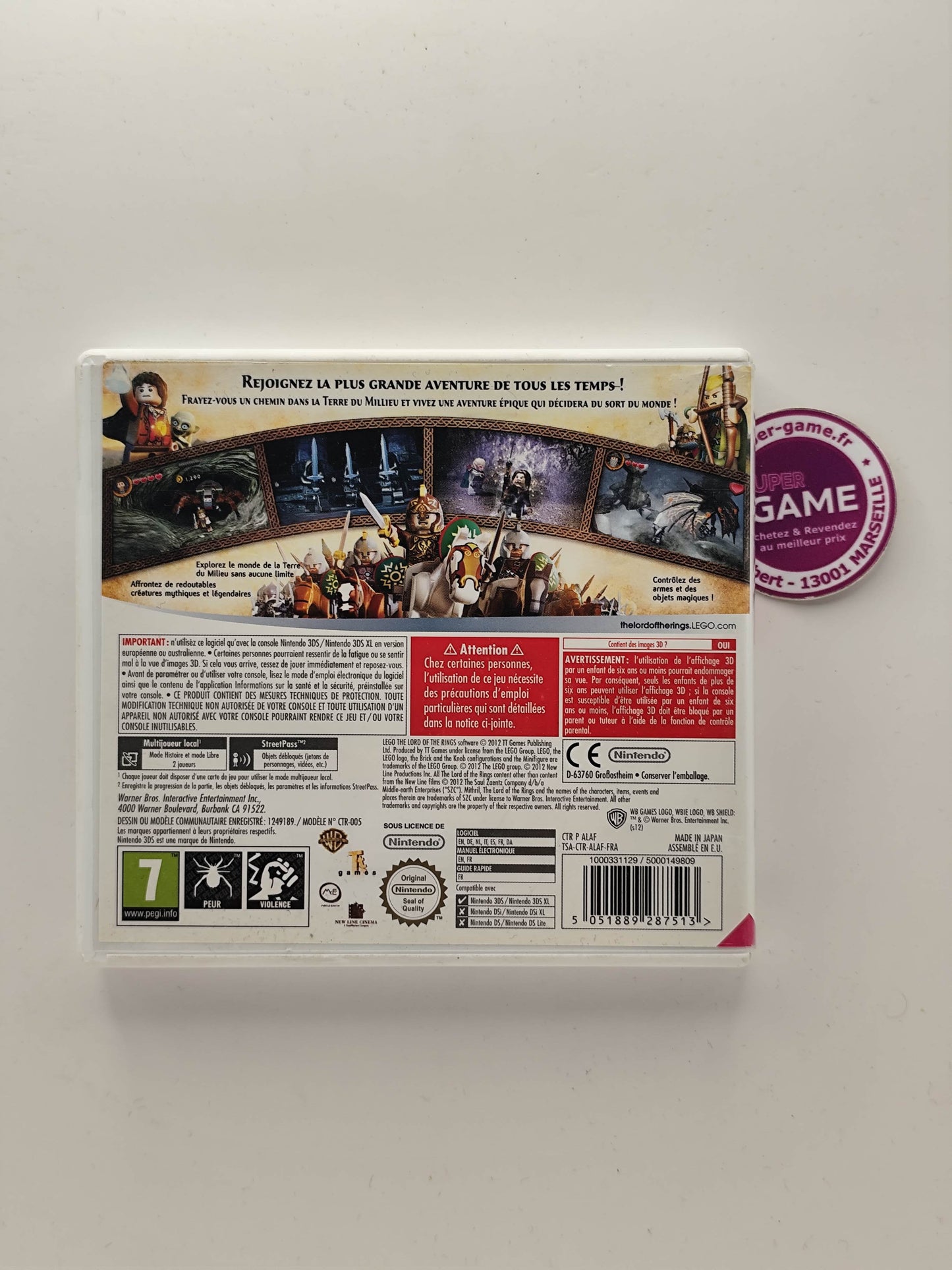 LEGO LE SEIGNEUR DES ANNEAUX - 3DS