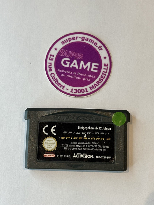 SPIDER-MAN & SPIDER-MAN 2 - sans boite - GAMEBOY ADVANCE