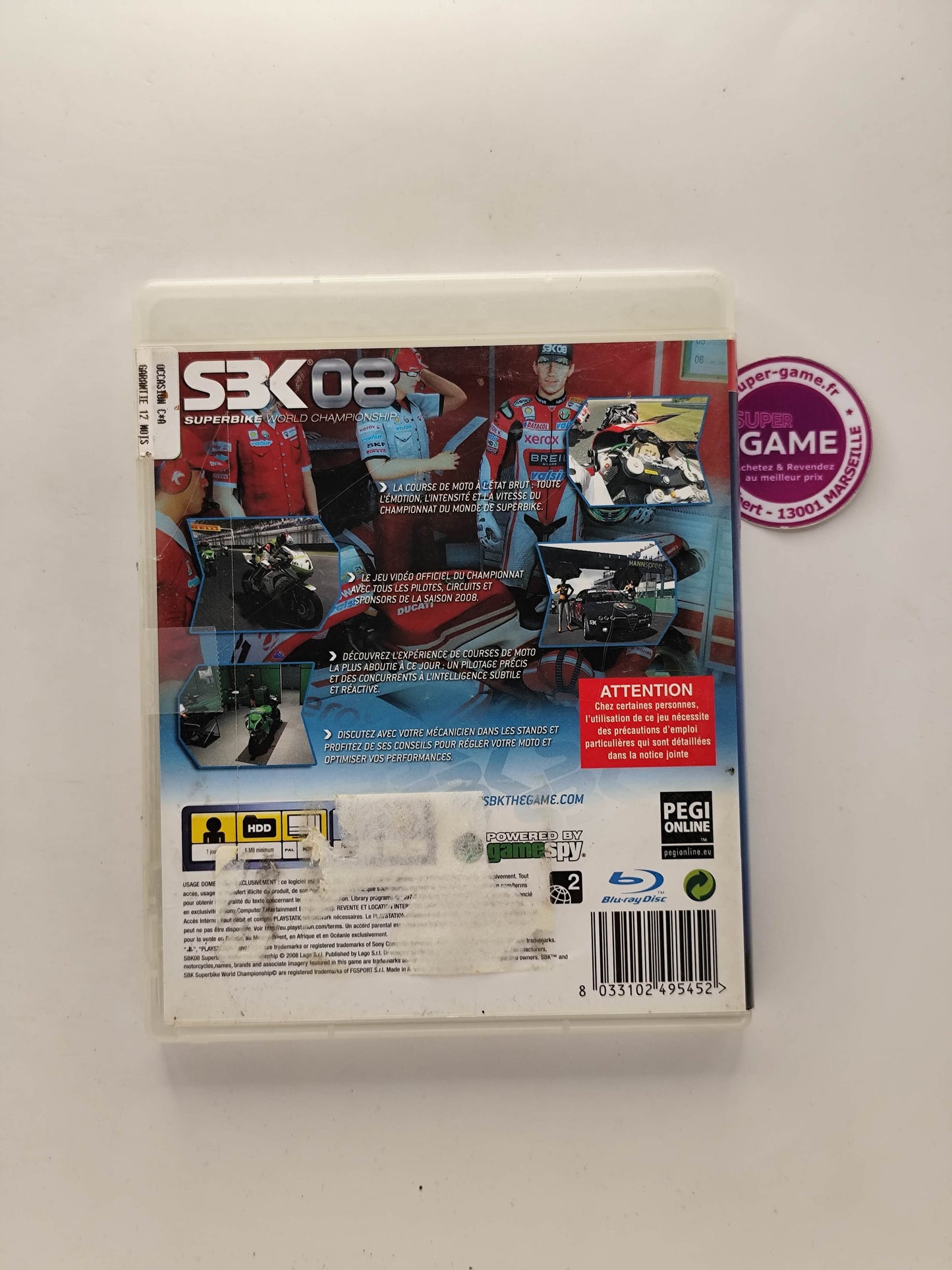 SBK 08 SUPERBIKE WORLD CHAMPIONSHIP - PS3