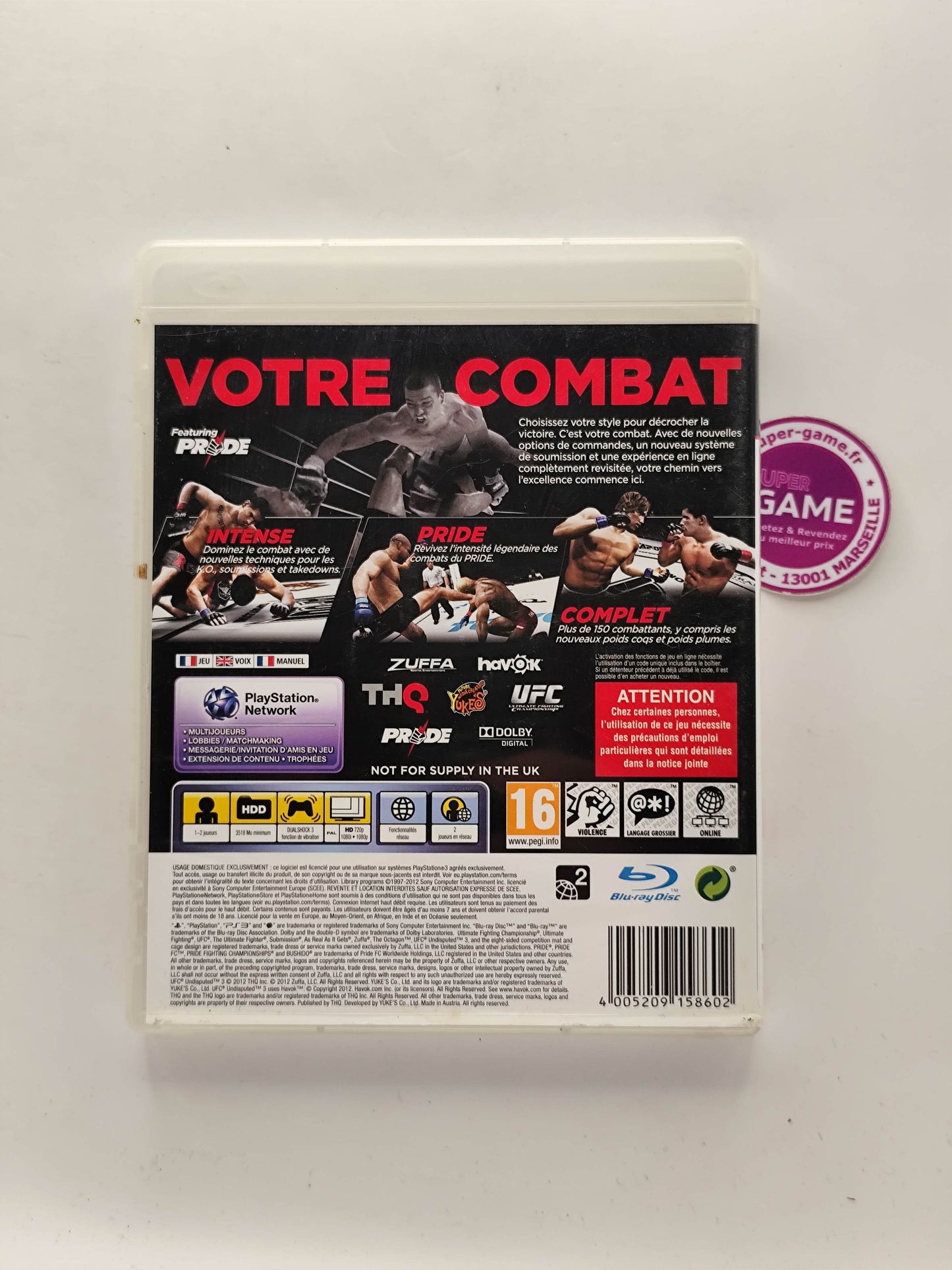 UFC UNDISPUTED 3 - PS3