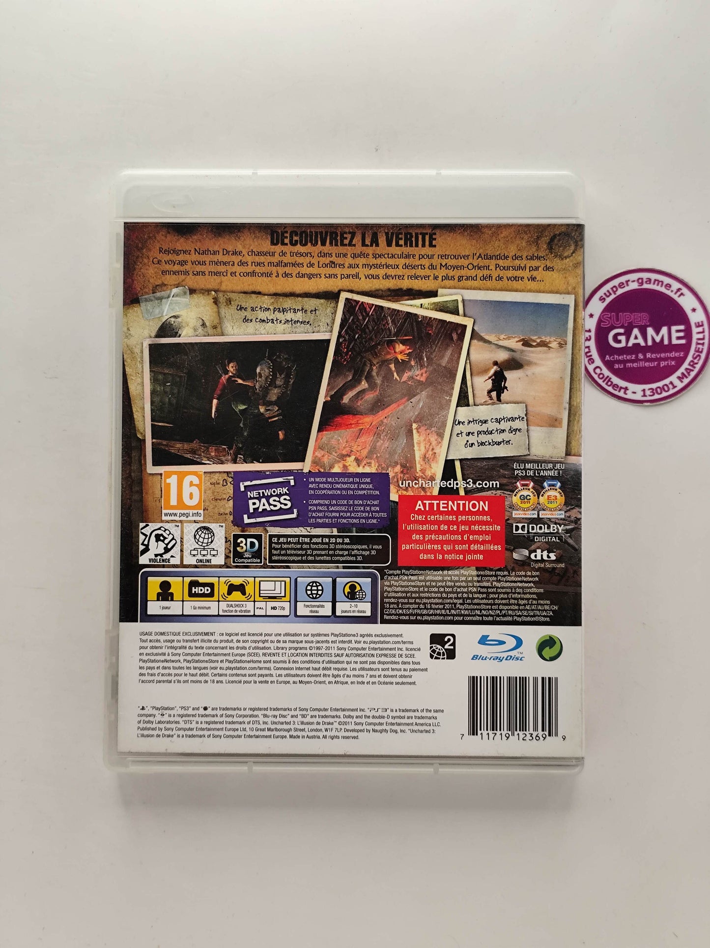 UNCHARTED 3 L'ILLUSION DE DRAKE - PS3