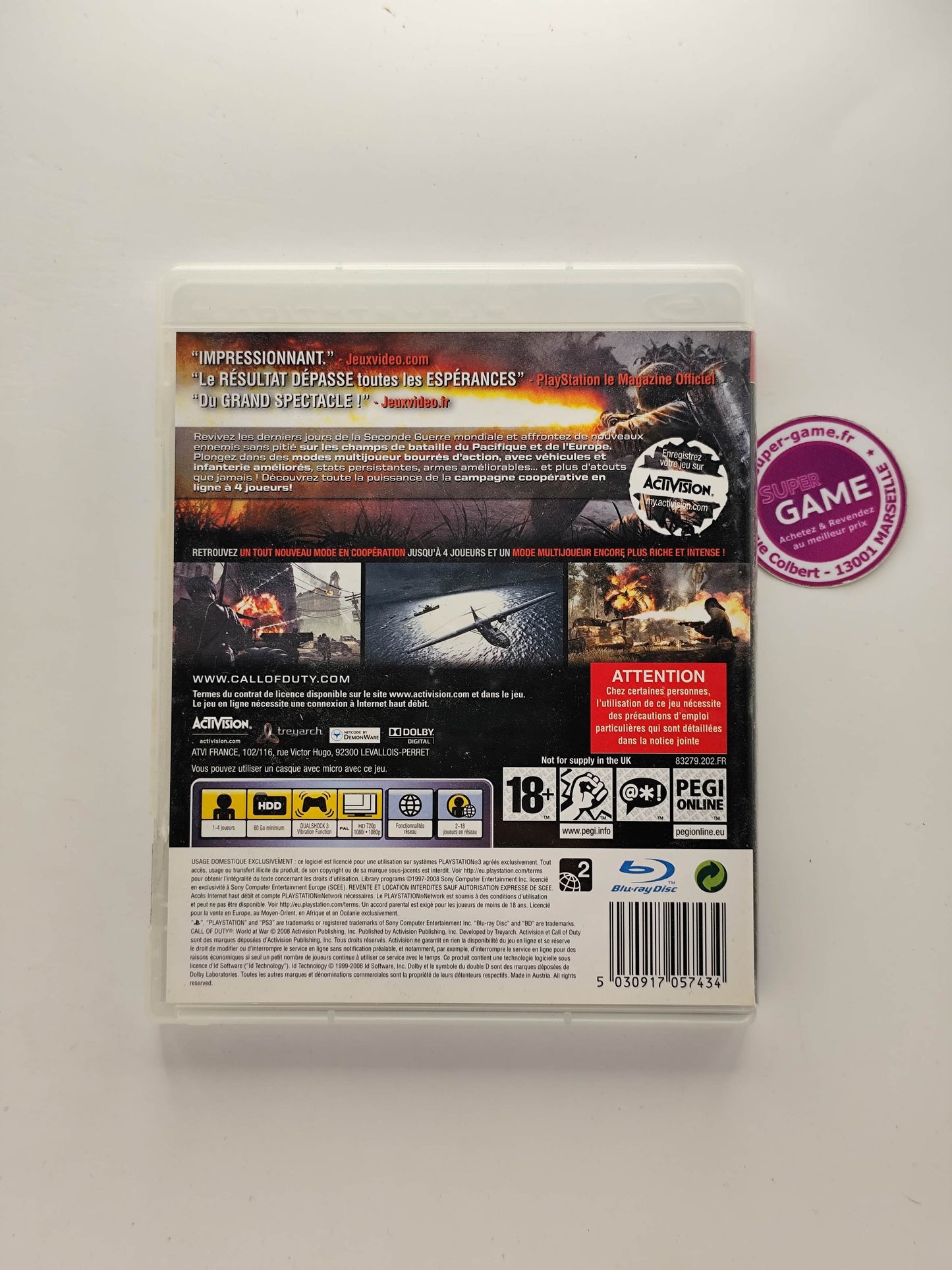 CALL OF DUTY WORLD AT WAR - PS3