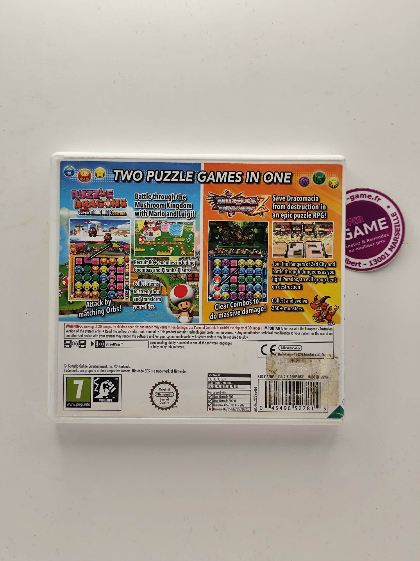 PUZZLE & DRAGONS Z + PUZZLE DRAGONS SUPER MARIO EDITION - 3DS