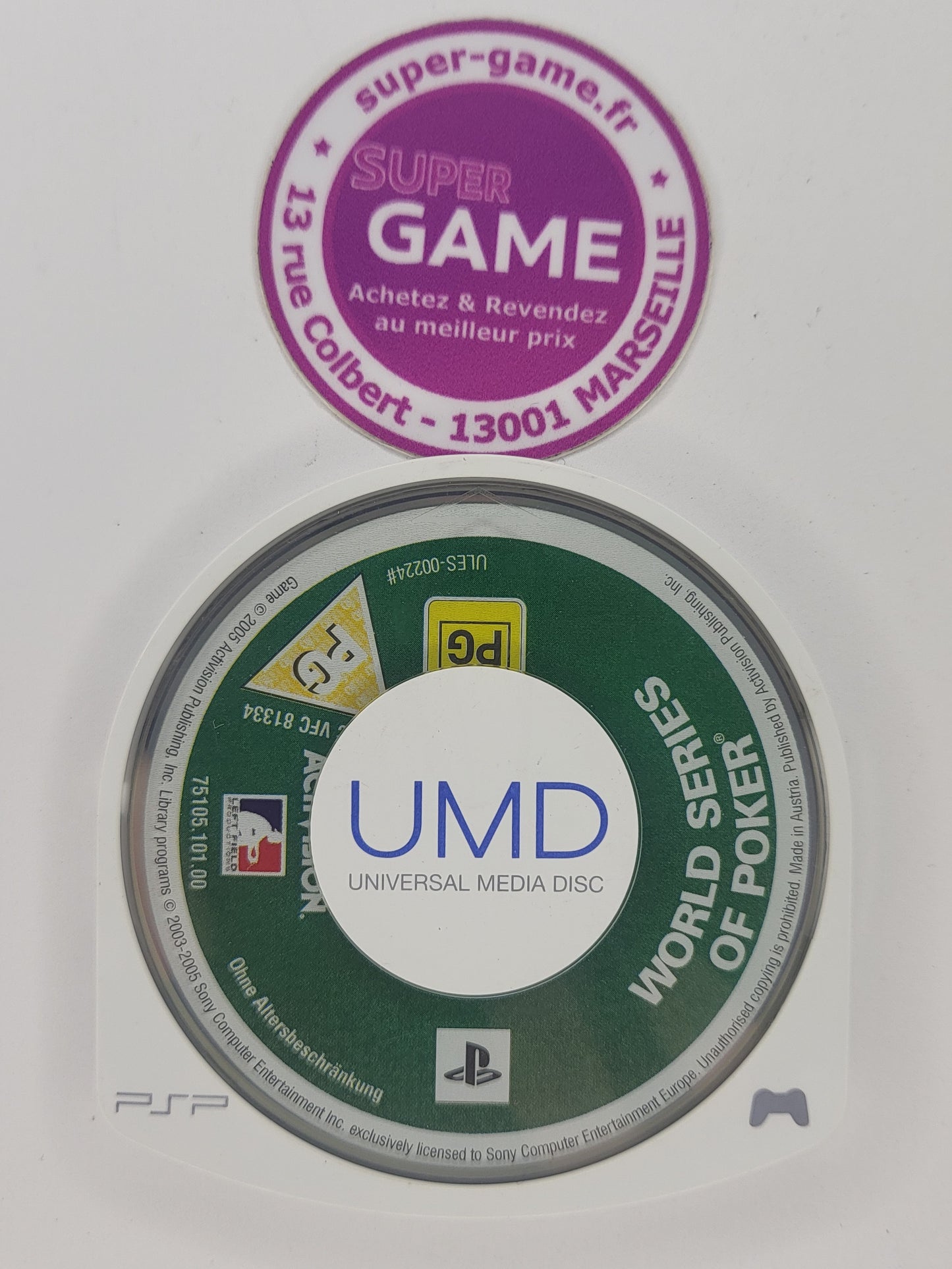 WORLD SERIES OF POKER - sans boite - PSP