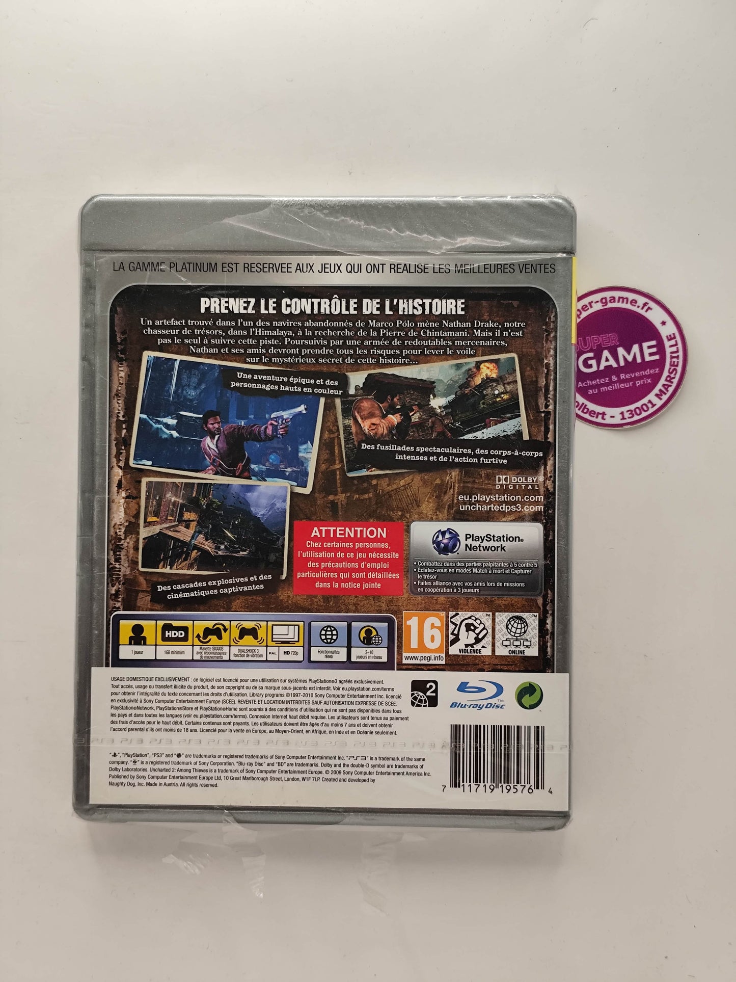 UNCHARTED 2 AMONG THIEVES - Platinum - NEUF - PS3