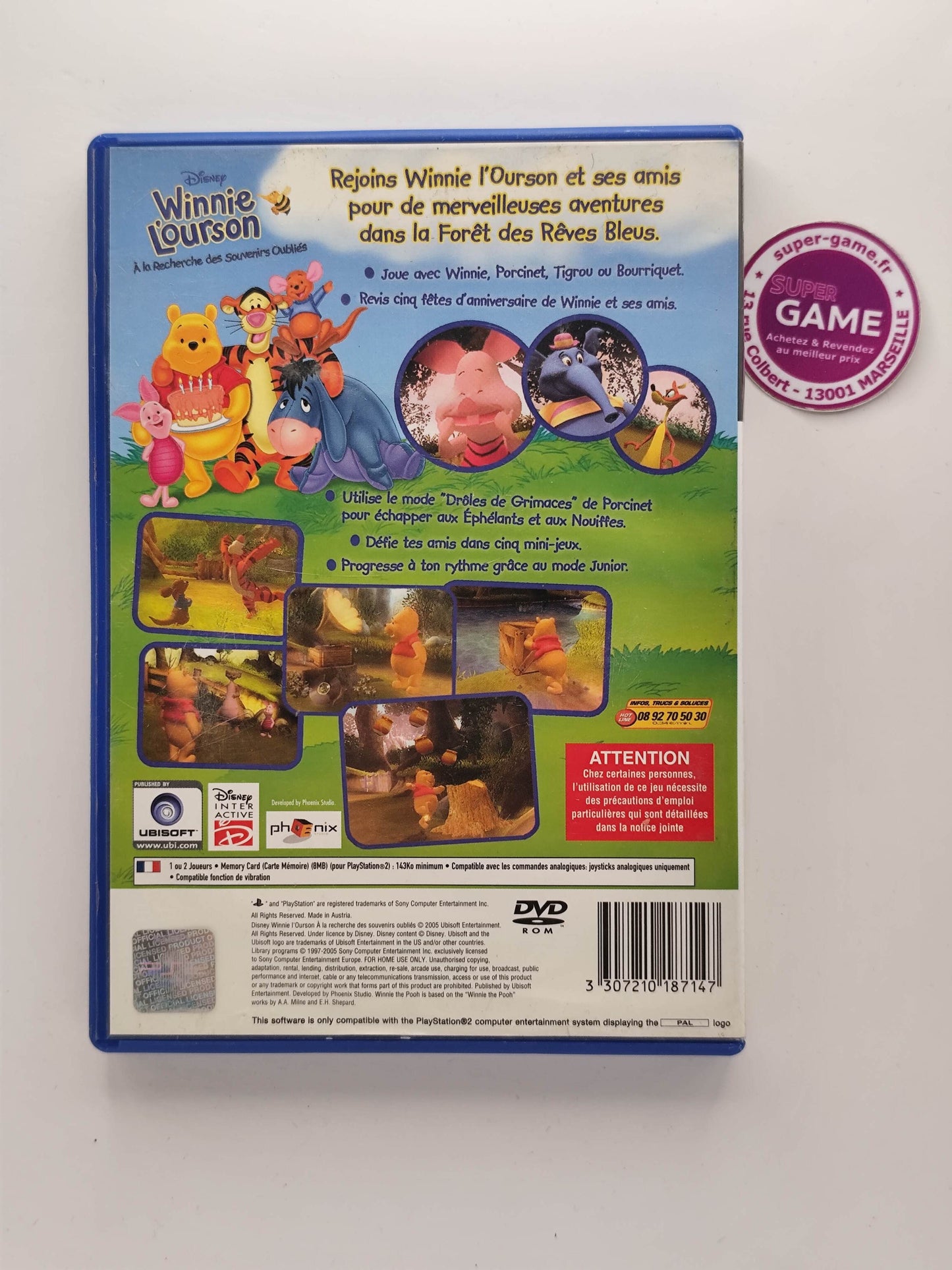 WINNIE L'OURSON A LA RECHERCHE DES SOUVENIRS OUBLIES - PS2