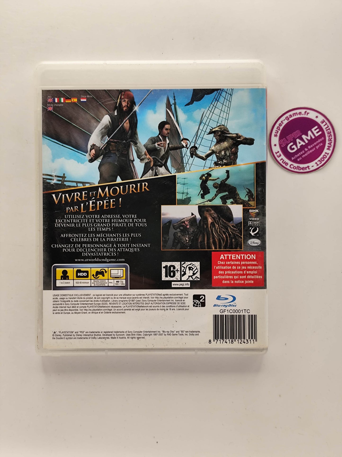 PIRATES DES CARAIBES JUSQU'AU BOUT DU MONDE - PS3