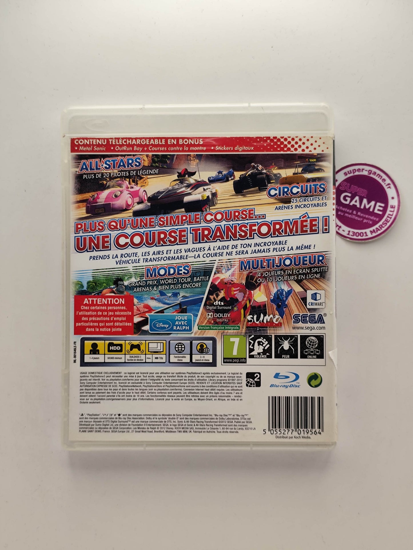 SONIC & ALL STARS RACING TRANSFORMED - PS3