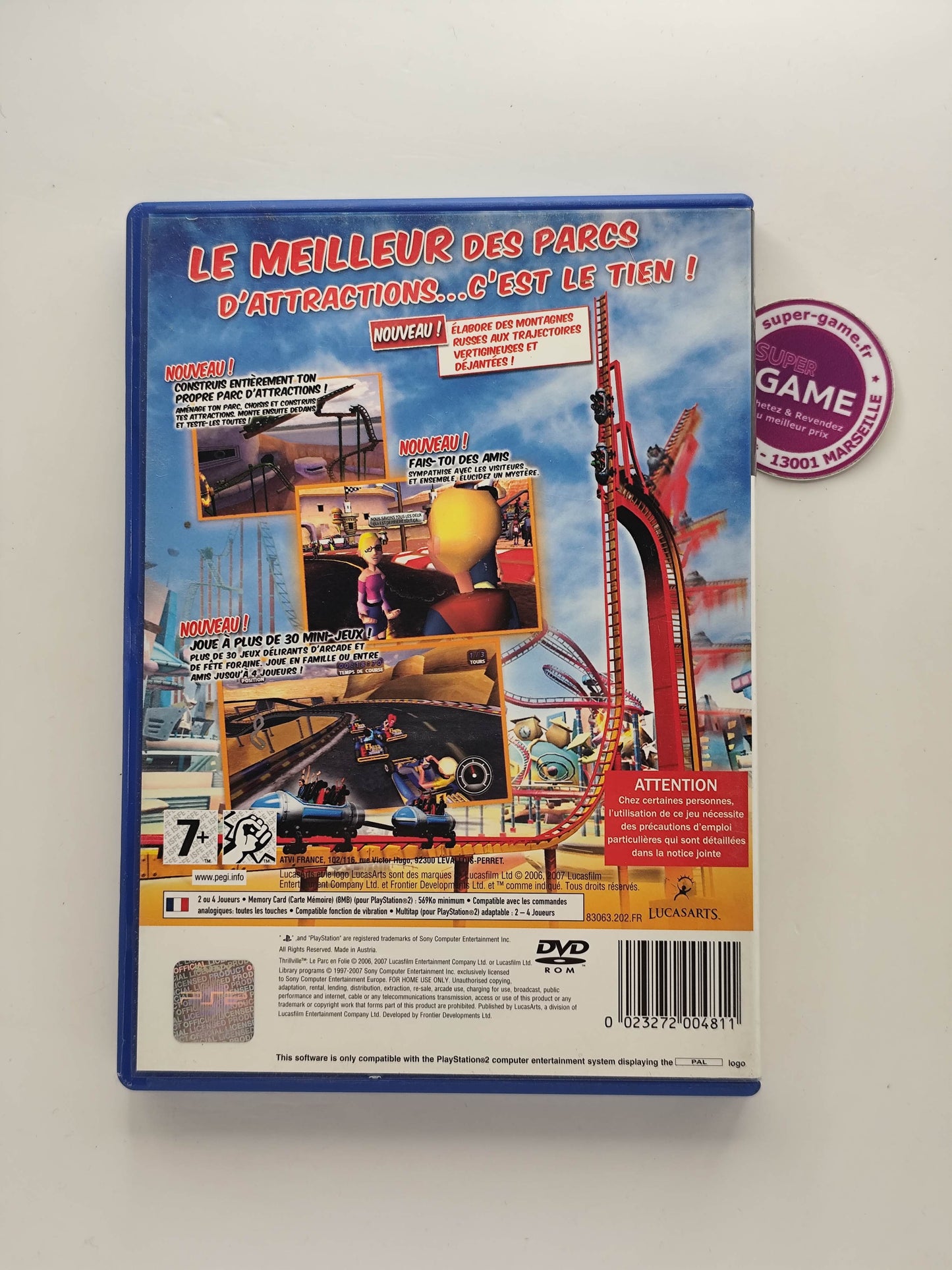 THRILLVILLE LE PARC EN FOLIE - PS2