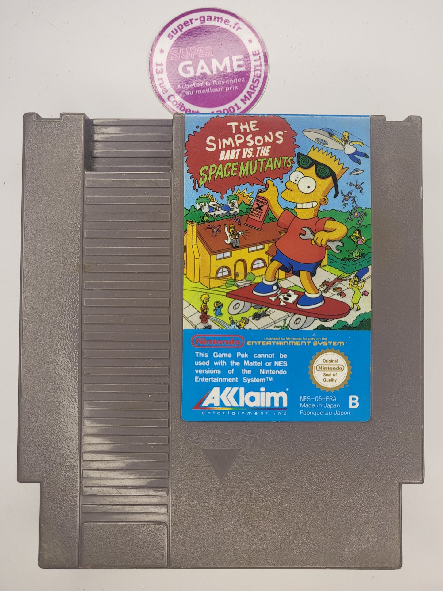 THE SIMPSONS BART VS. THE SPACE MUTANTS - sans boite - NES