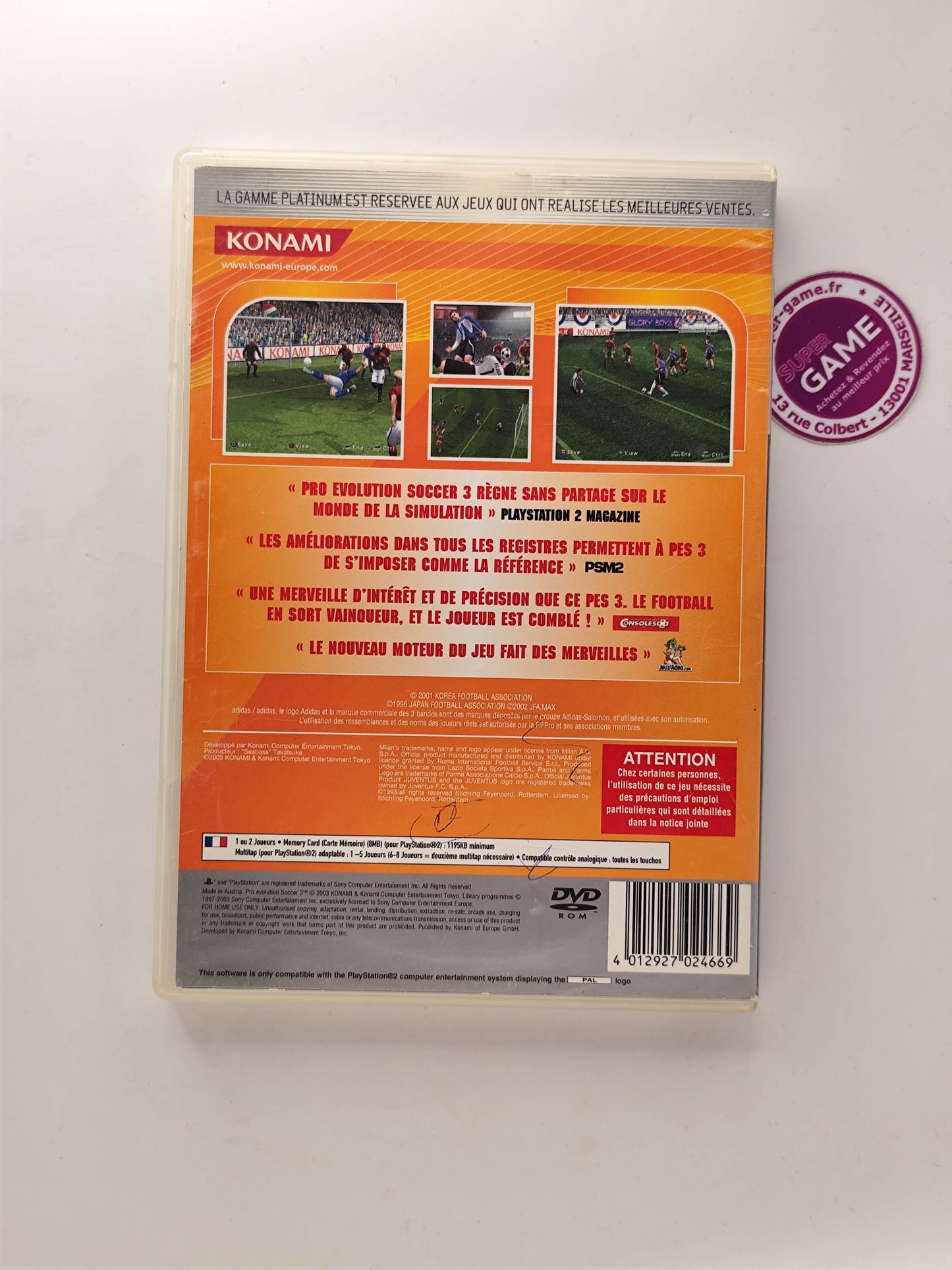 PRO EVOLUTION SOCCER 3 - Platinum - PS2