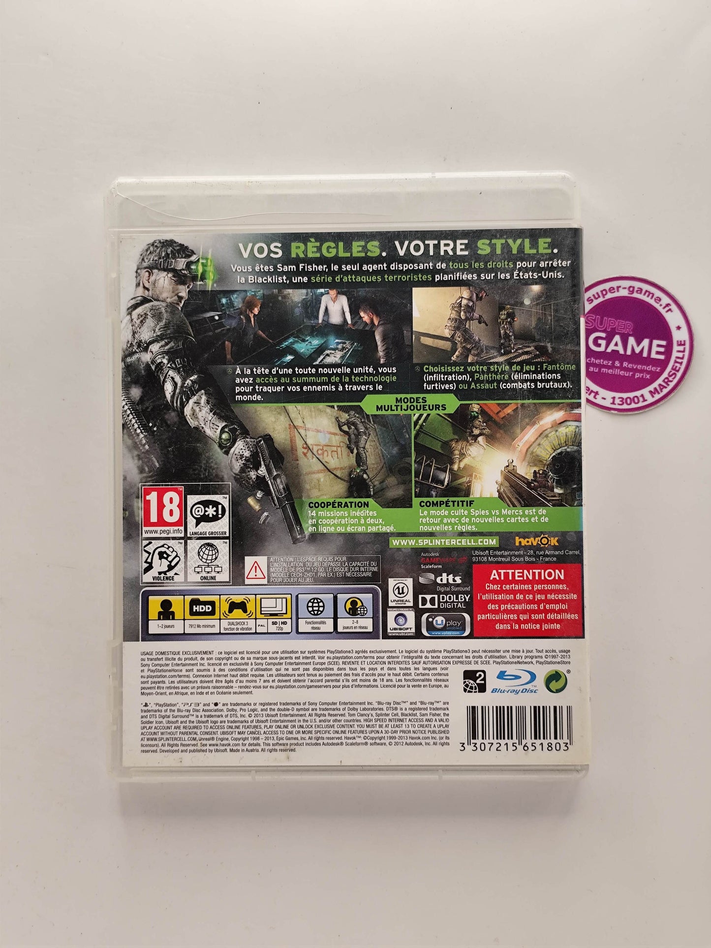 SPLINTER CELL BLACKLIST - PS3