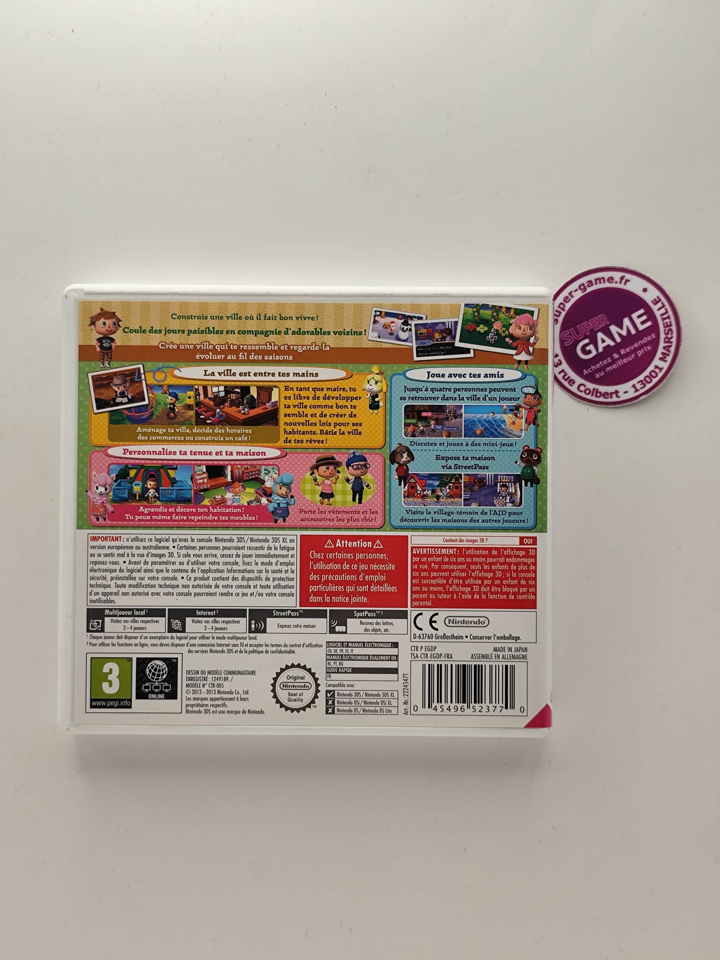 ANIMAL CROSSING NEW LEAF - 3DS