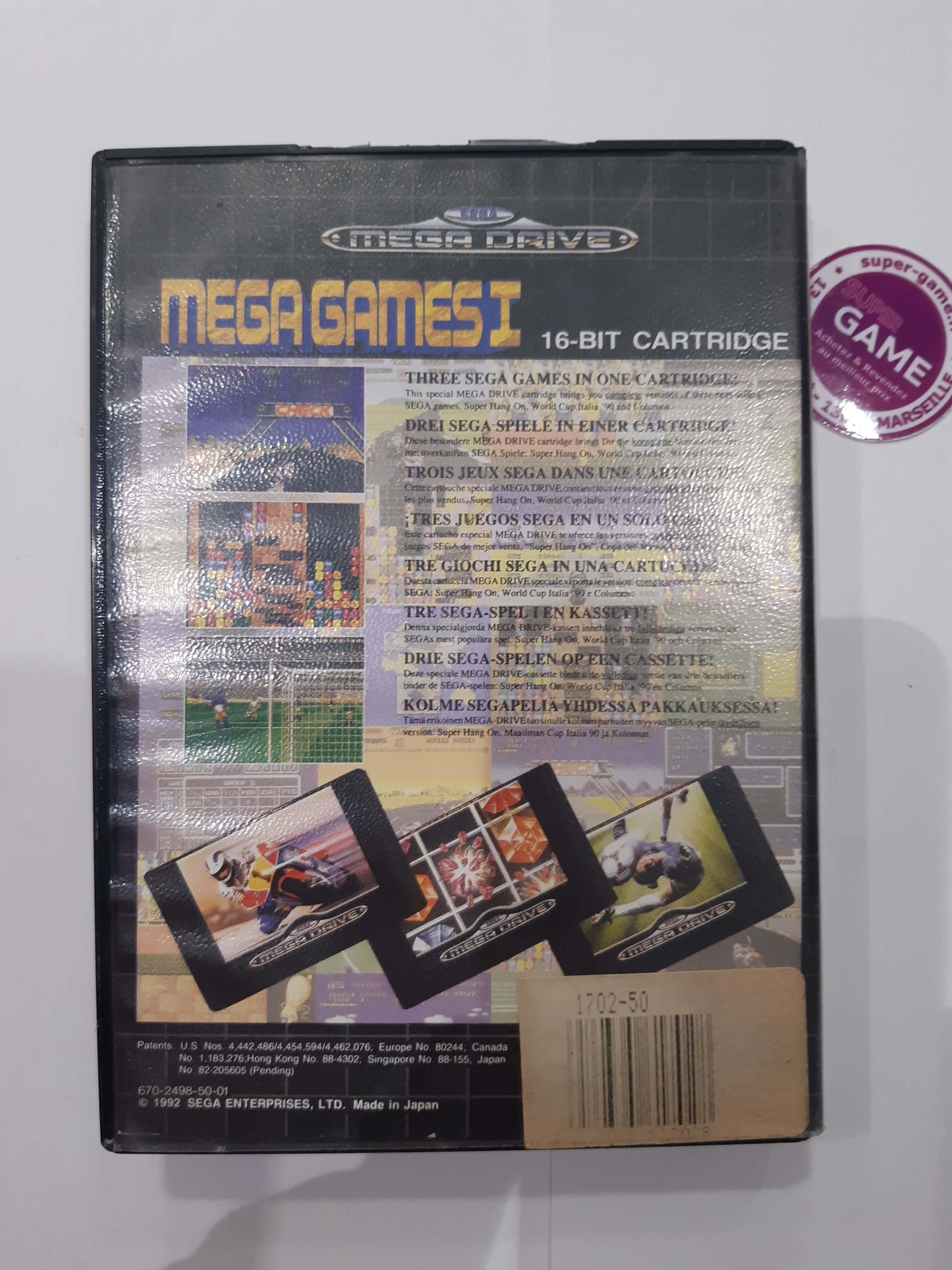 MEGA GAMES 1 - Columns - Super HangOn - World Cup Italia 90
