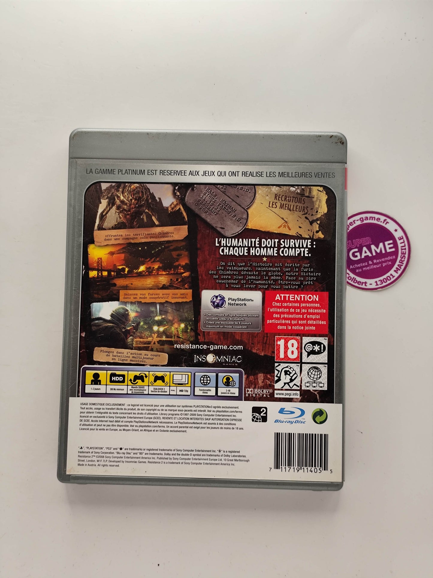 RESISTANCE 2 - Platinum - PS3