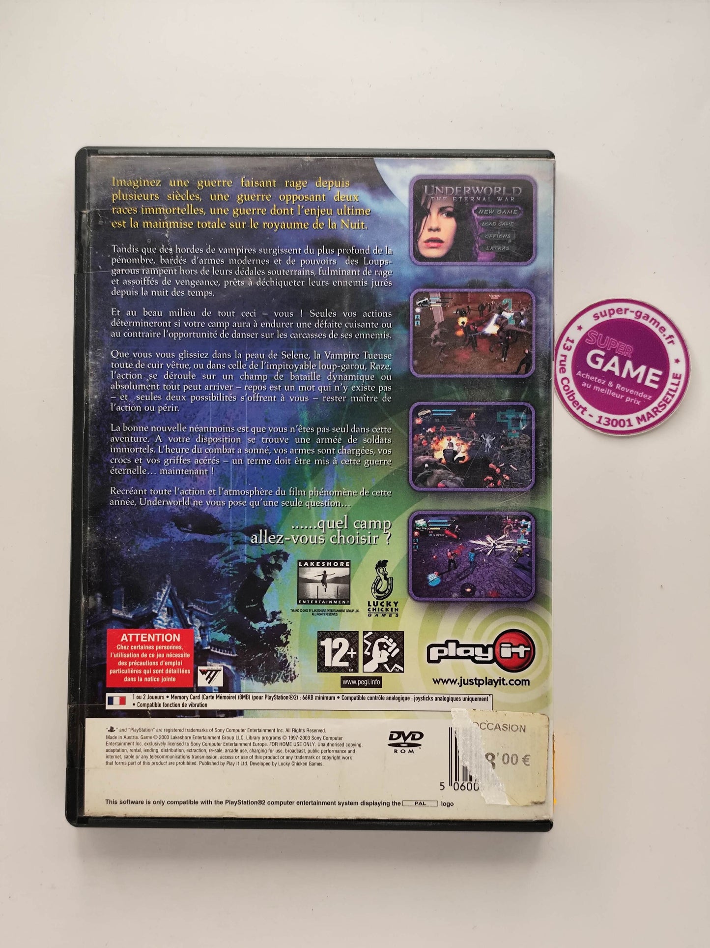 UNDERWORLD THE ETERNAL WAR - PS2