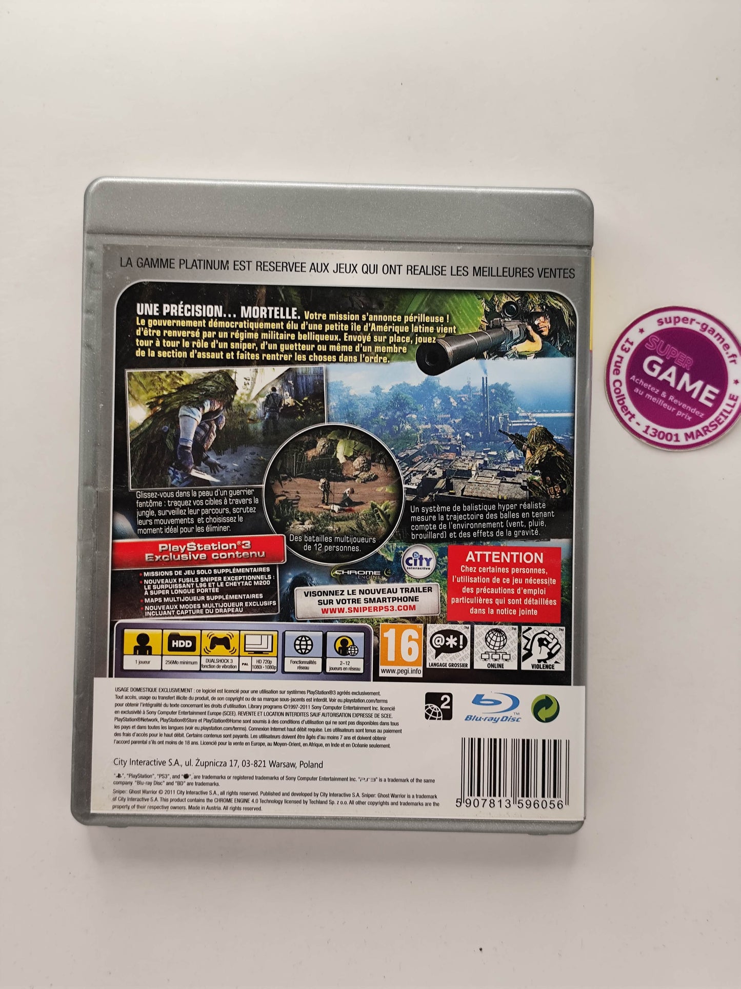 SNIPER GHOST WARRIOR - Platinum - PS3