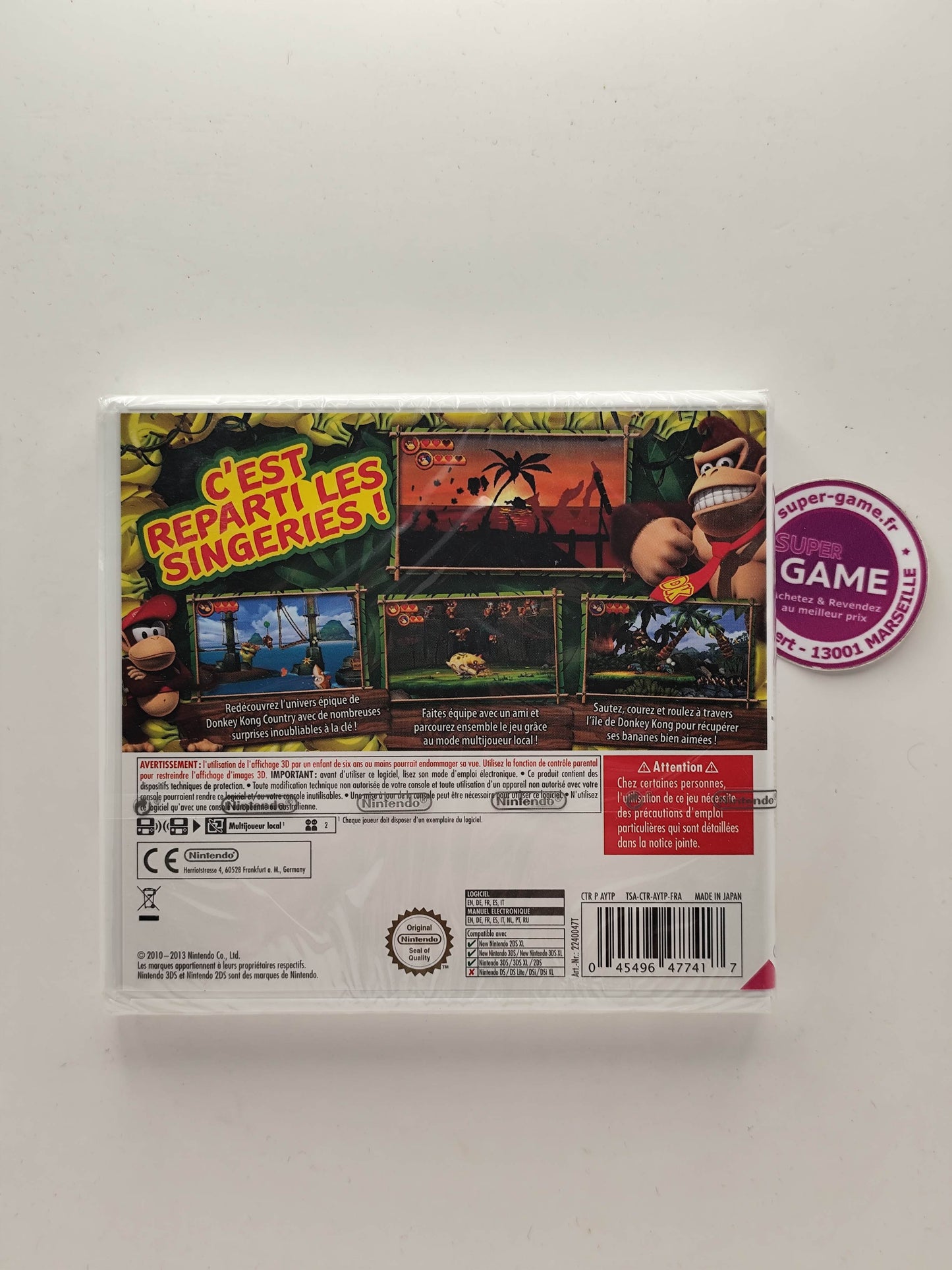 DONKEY KONG COUNTRY 3D RETURNS - Nintendo Selects - NEUF - 3DS