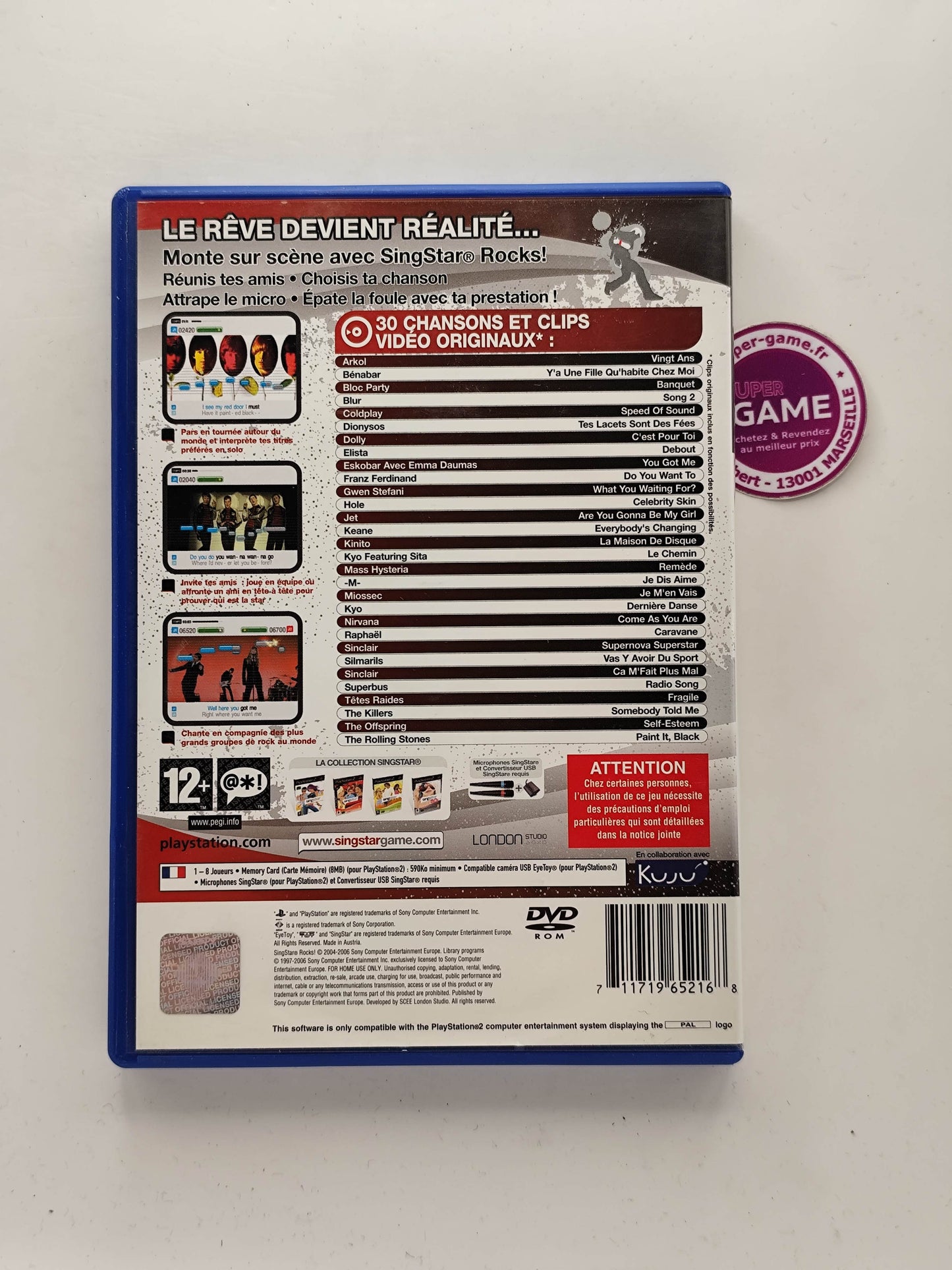 SINGSTAR ROCKS - PS2