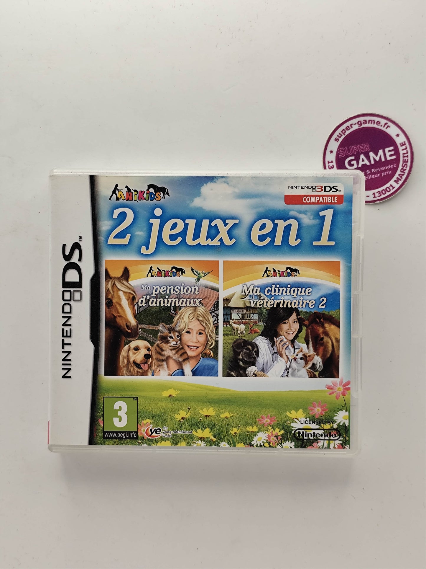 2 JEUX EN 1 - MA PENSION D'ANIMAUX + MA CLINIQUE VETERINAIRE 2 - DS