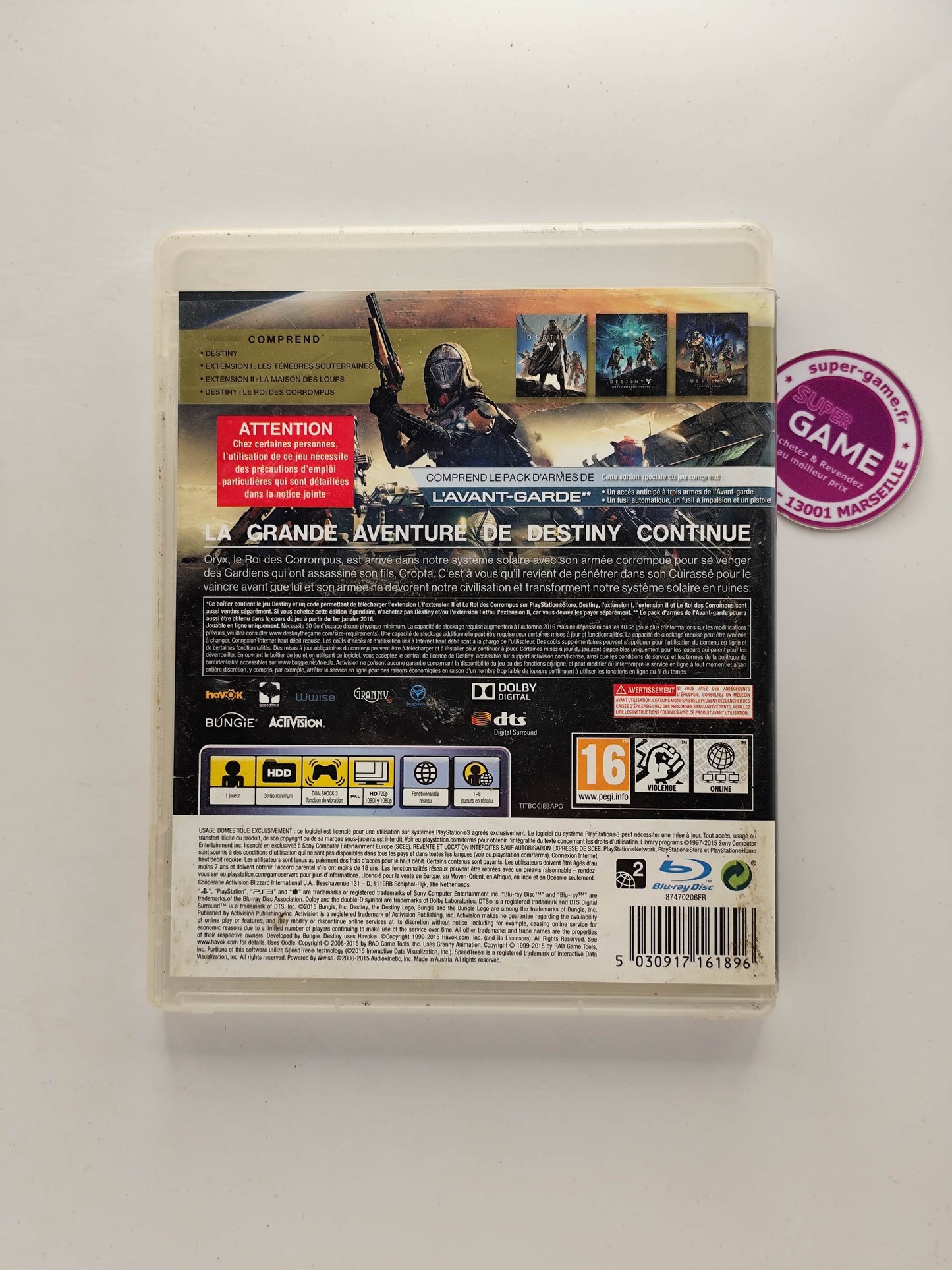 DESTINY LE ROI DES CORROMPUS EDITION LEGENDAIRE - PS3