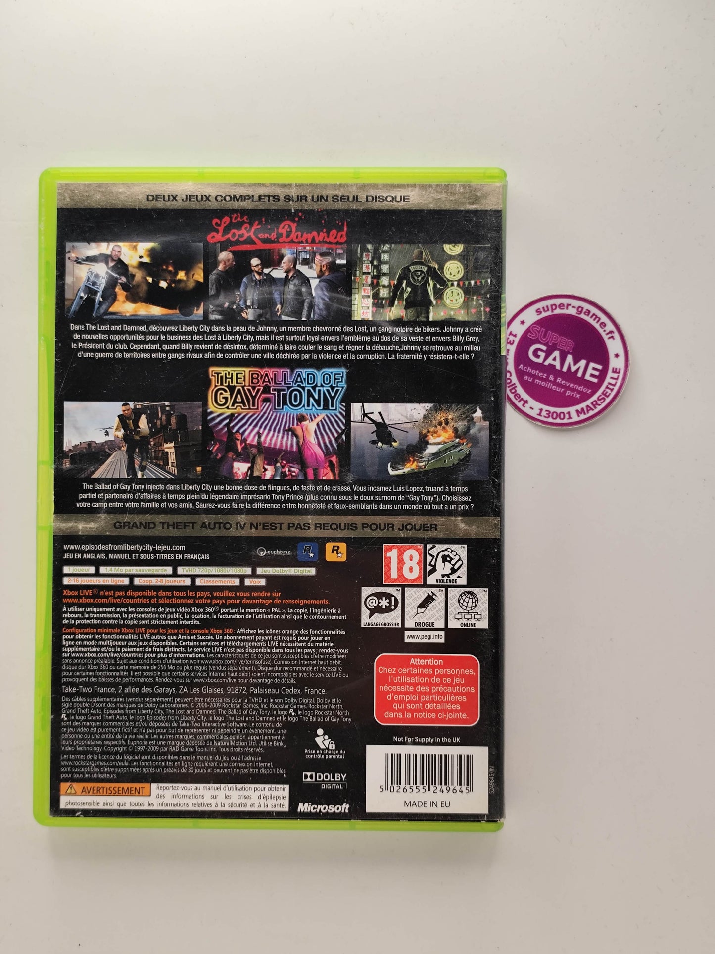 GRAND THEFT AUTO EPISODES FROM LIBERTY CITY - XBOX360