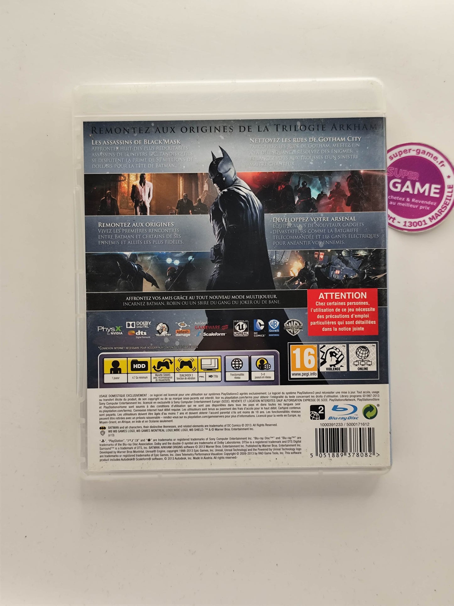 BATMAN ARKHAM ORIGINS - PS3
