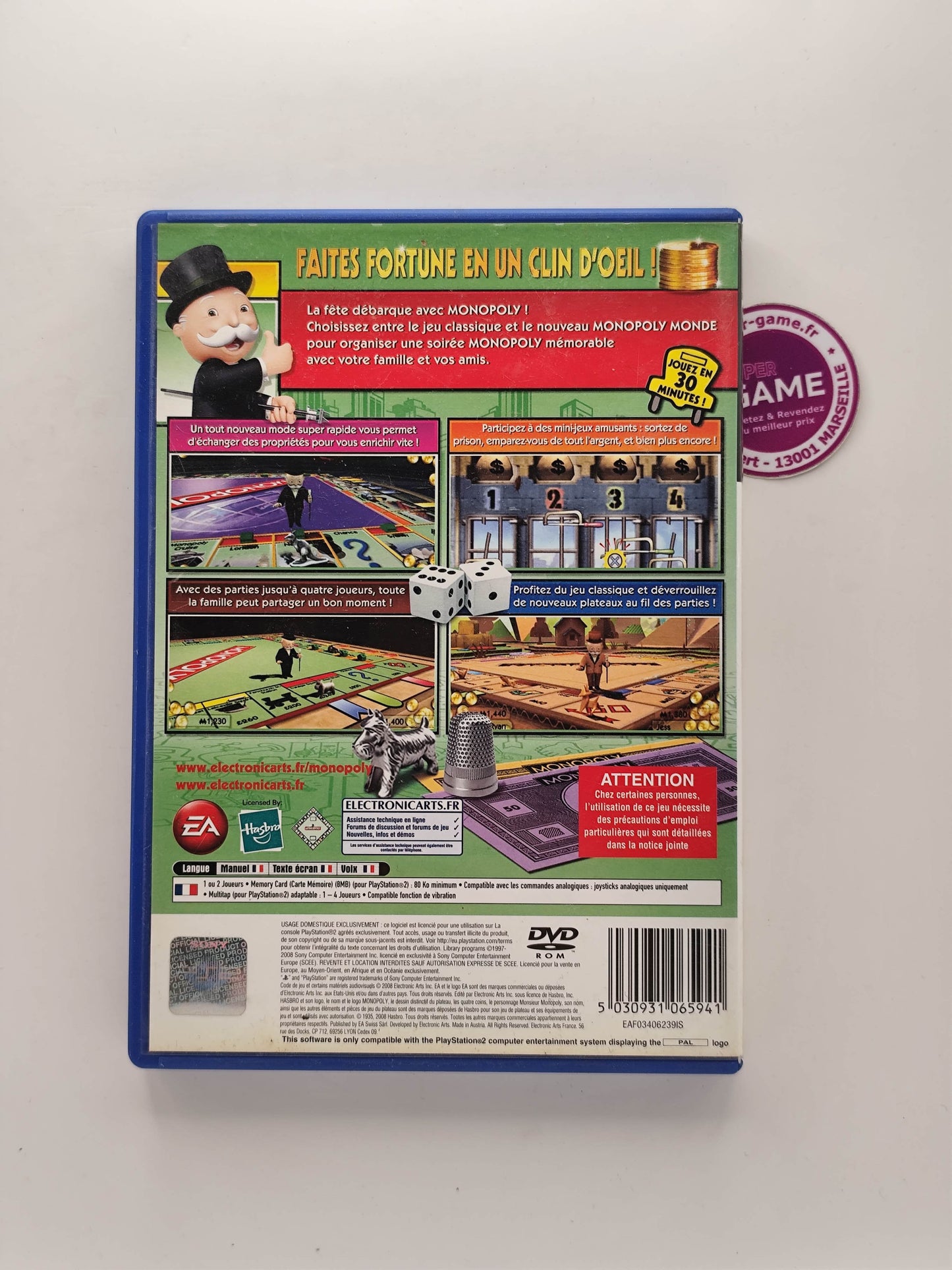 MONOPOLY EDITION CLASSIQUE ET MONDE - PS2