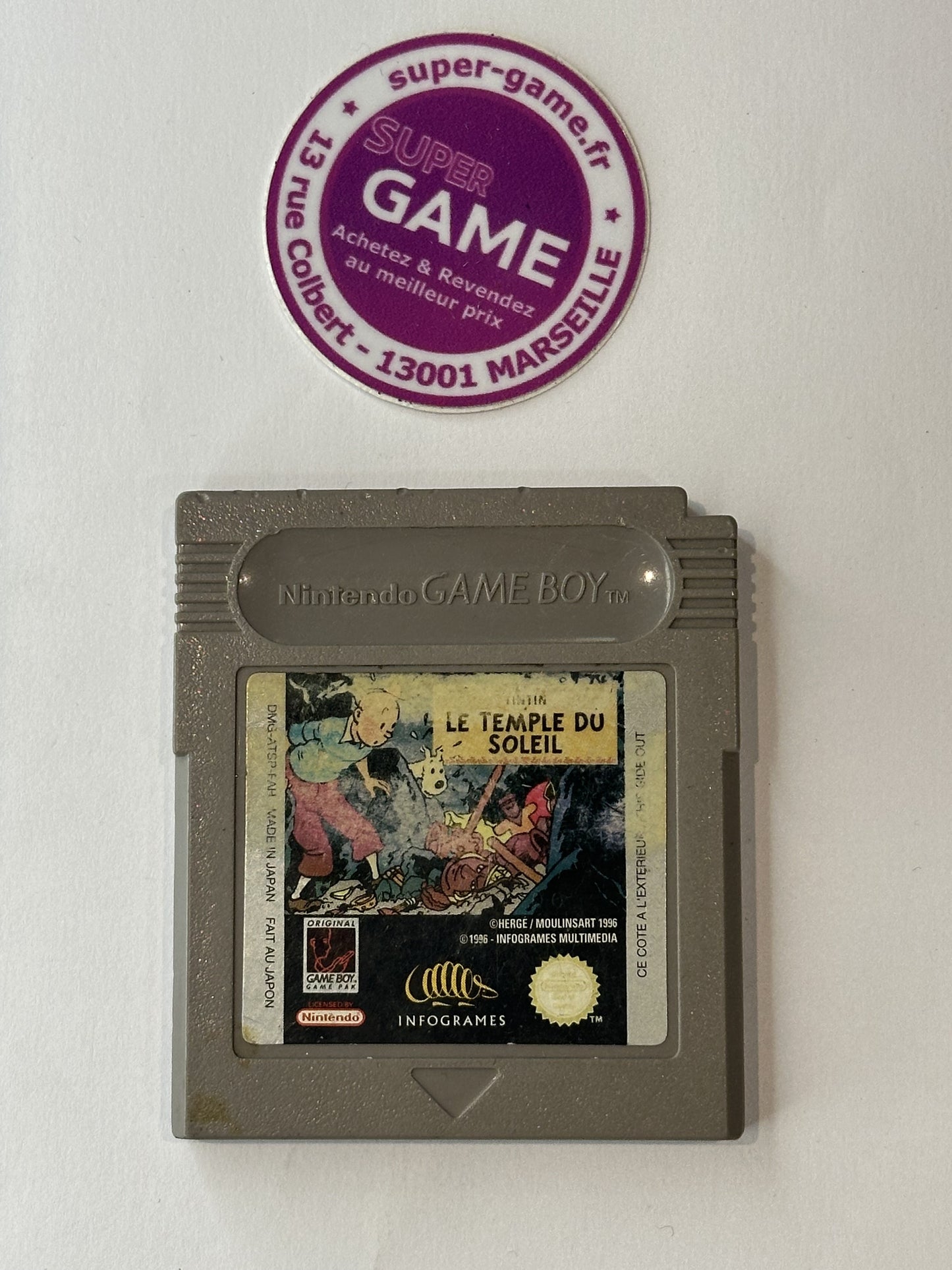 TINTIN LE TEMPLE DU SOLEIL - sans boite - GAMEBOY