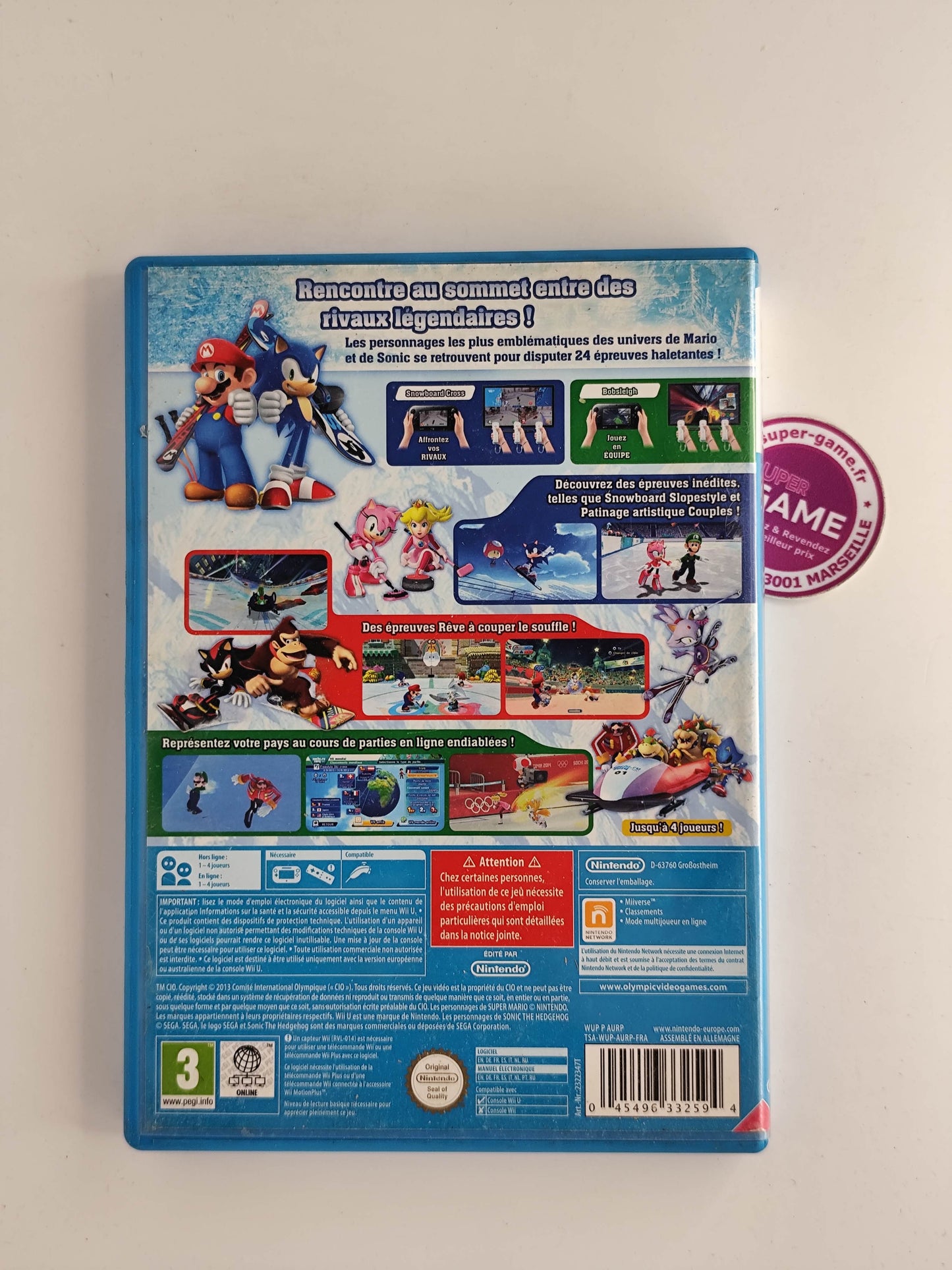 MARIO & SONIC AUX JEUX OLYMPIQUES D'HIVER DE SOTCHI 2014 - WiiU