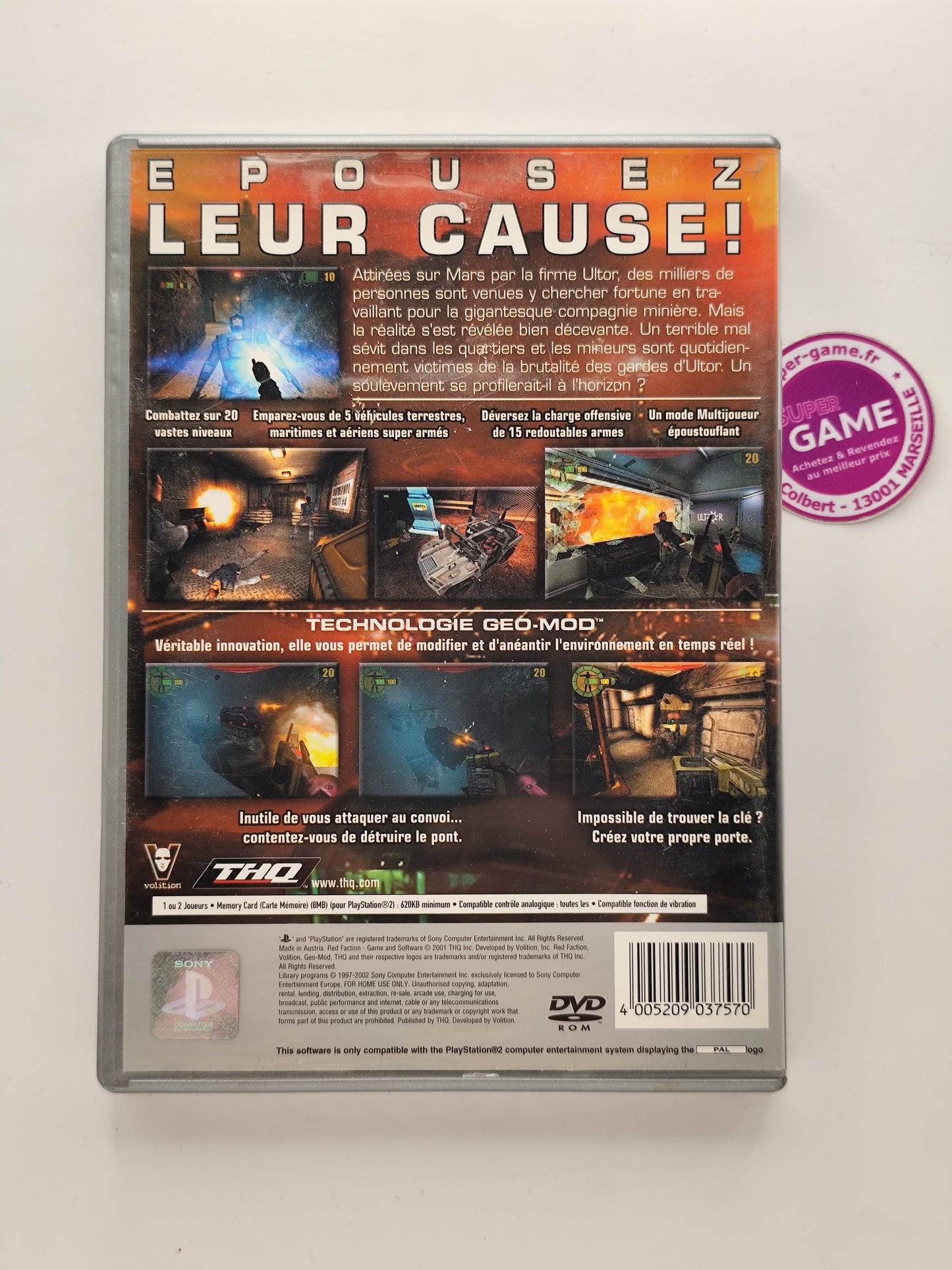 RED FACTION - Platinum - PS2