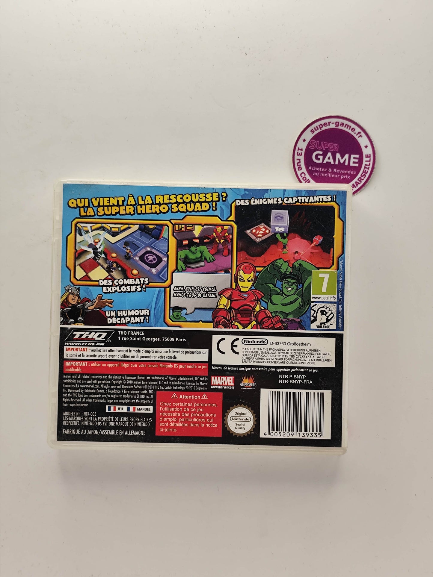 MARVEL SUPER HERO SQUAD LE GANT DE L'INFINI - DS