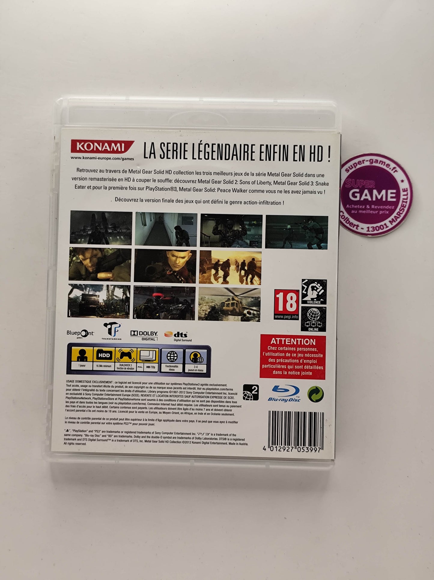 METAL GEAR SOLID HD COLLECTION - PS3
