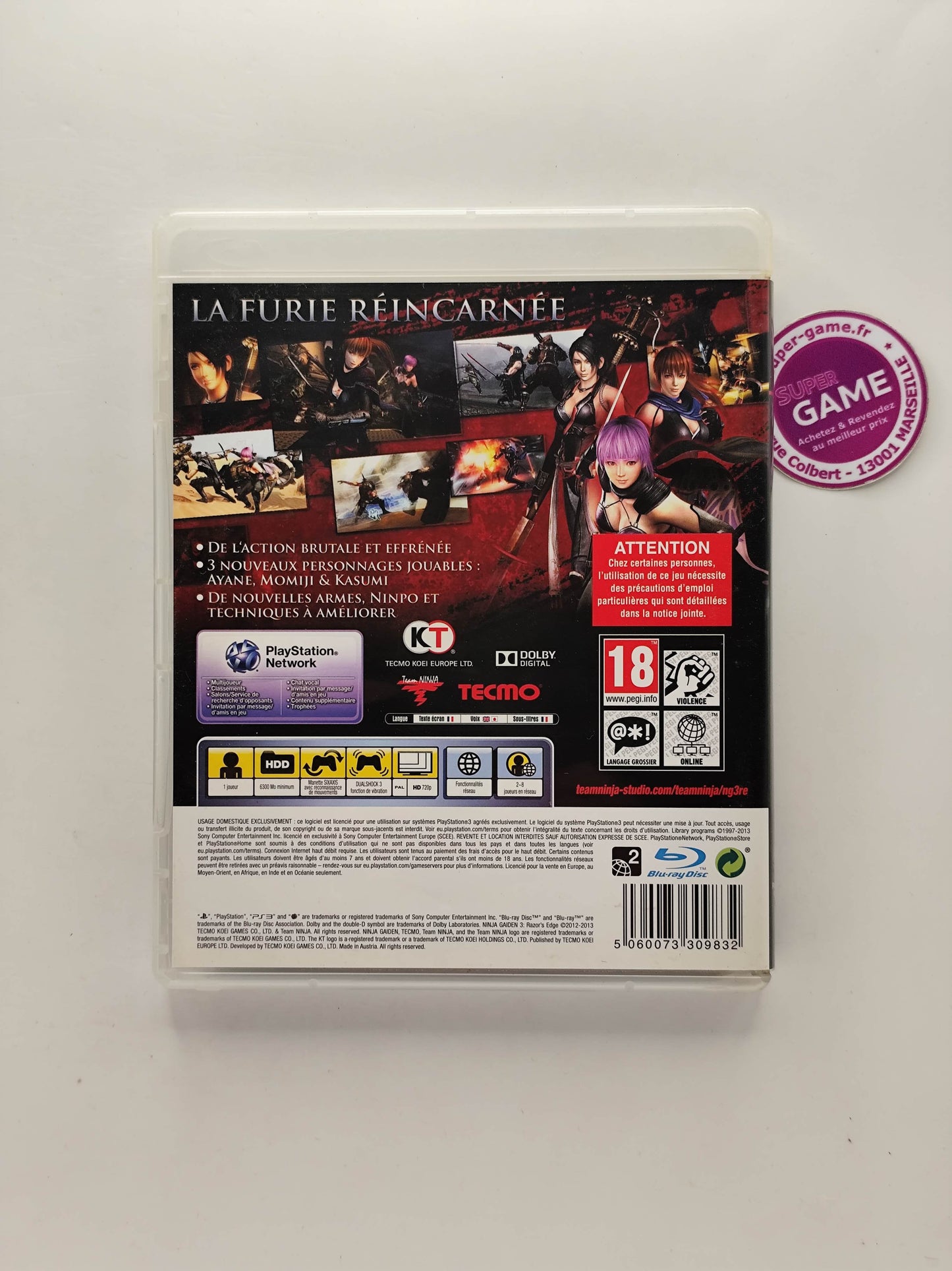 NINJA GAIDEN 3 RAZOR'S EDGE - PS3