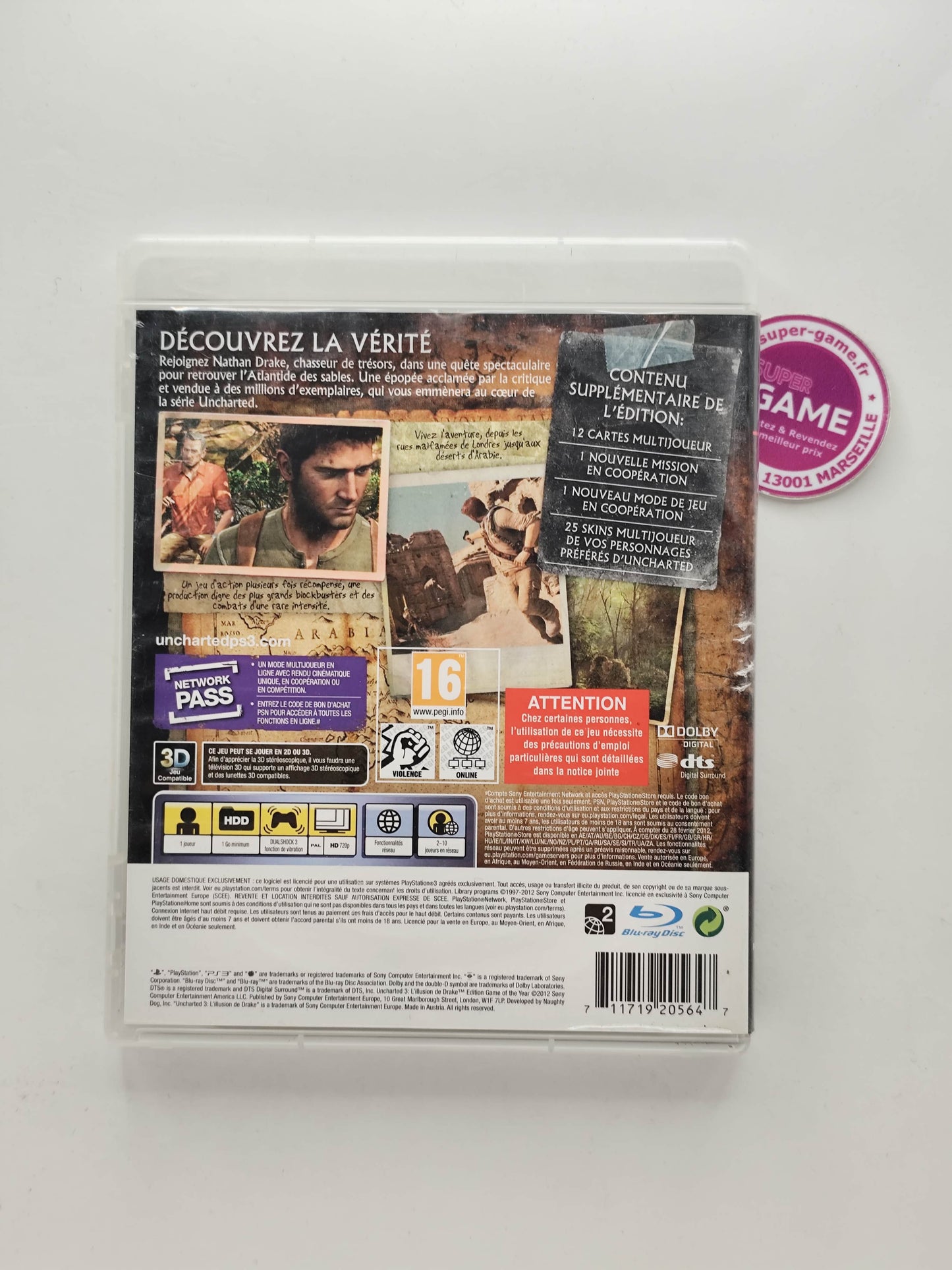 UNCHARTED 3 L'ILLUSION DE DRAKE - EDITION GOTY - PS3