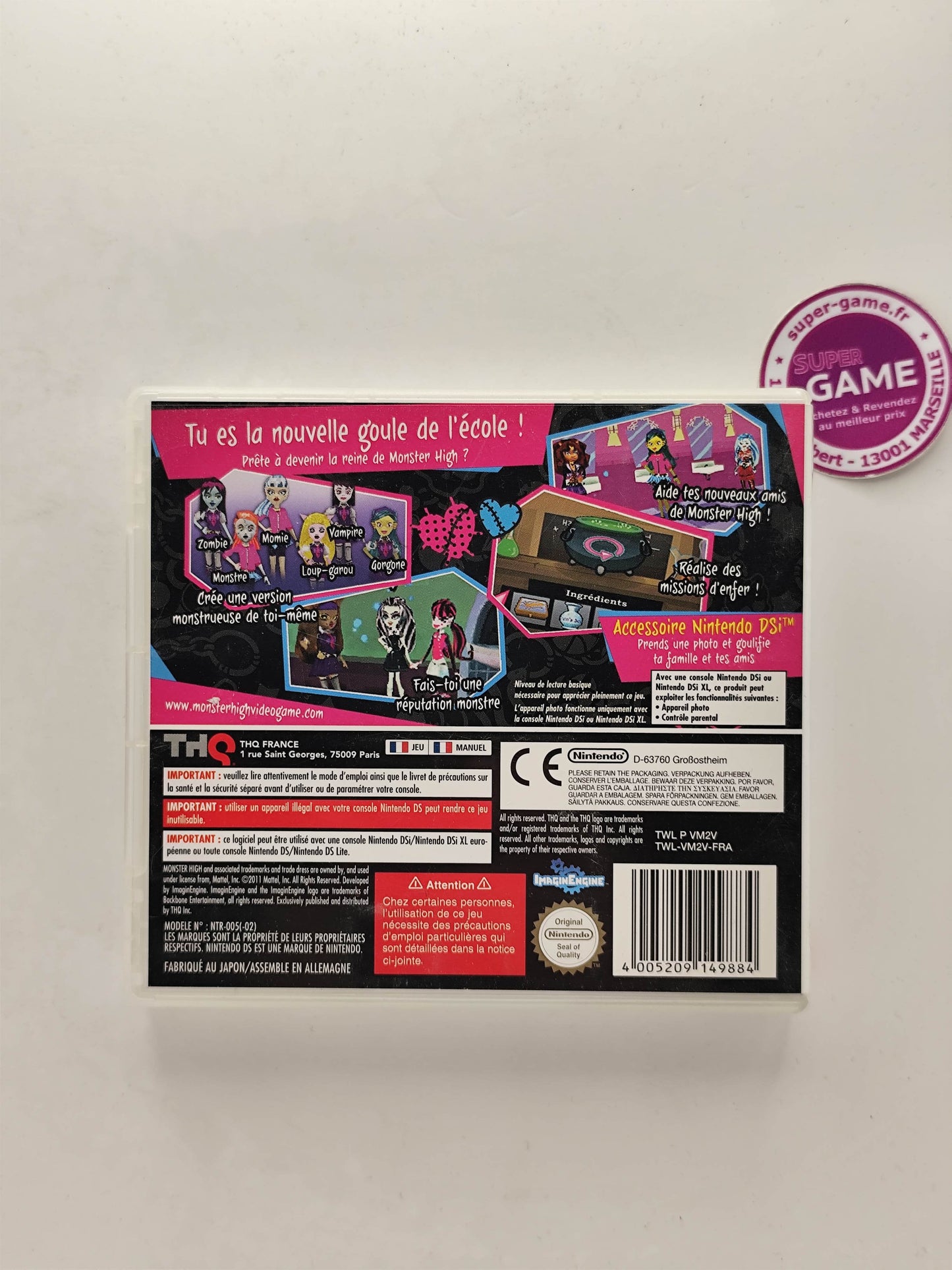 MONSTER HIGH LYCEE D'ENFER - DS