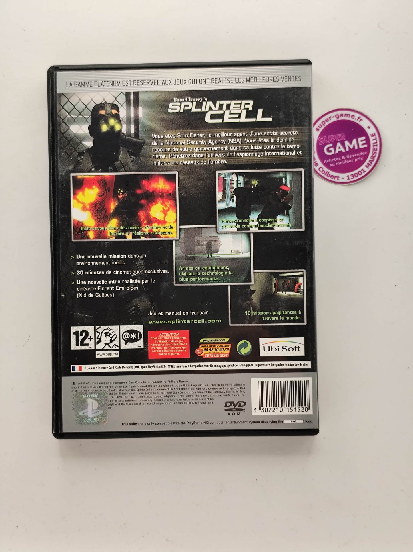 SPLINTER CELL  - Platinum - PS2