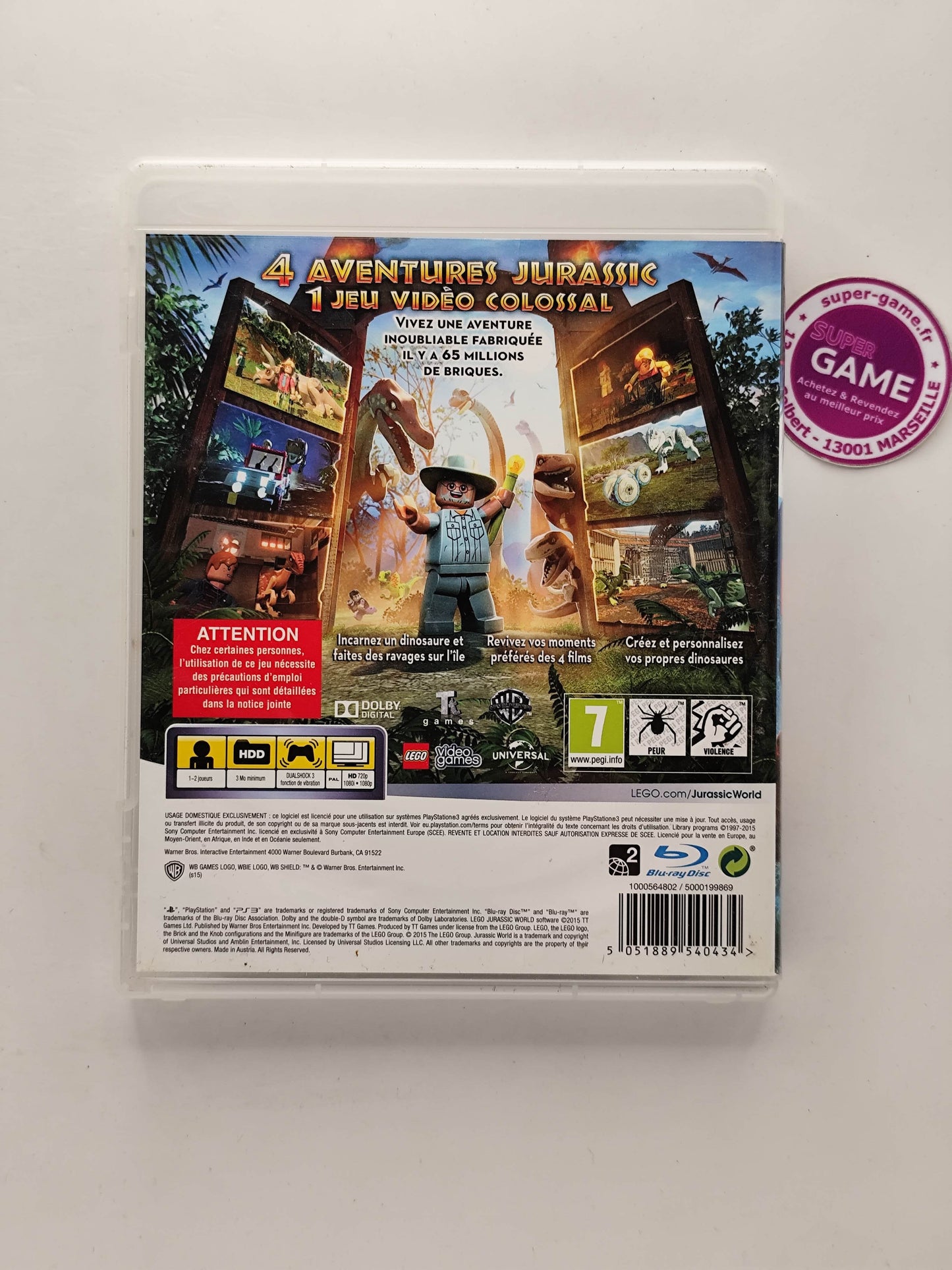 LEGO JURASSIC WORLD - PS3