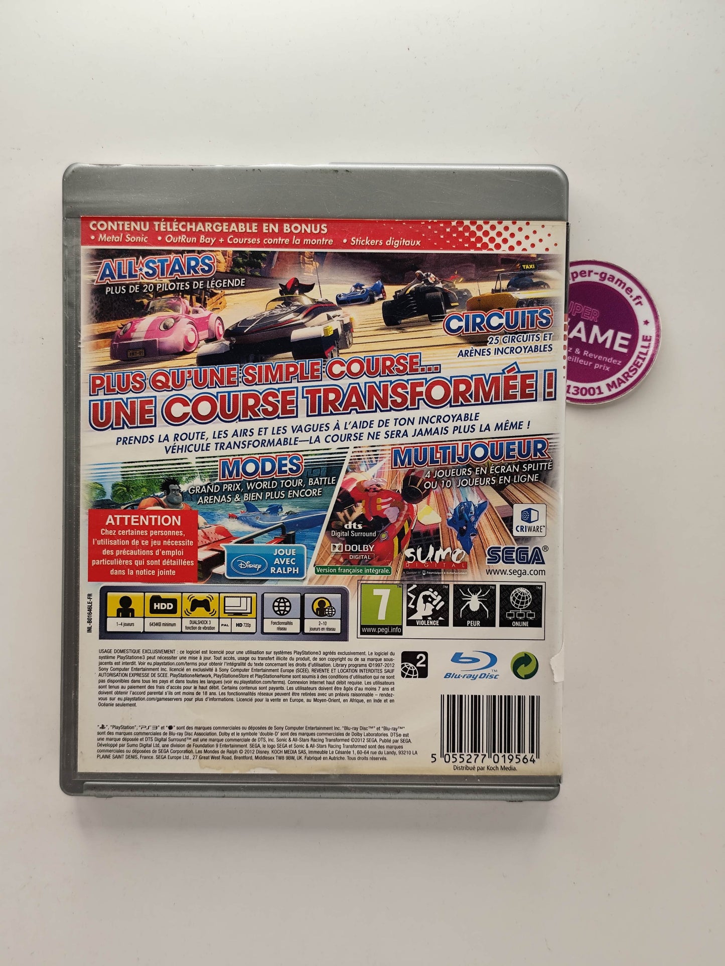 SONIC & ALL STARS RACING TRANSFORMED - PS3