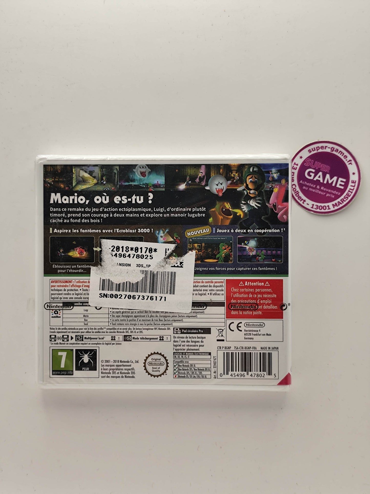 LUIGI'S MANSION - NEUF - 3DS