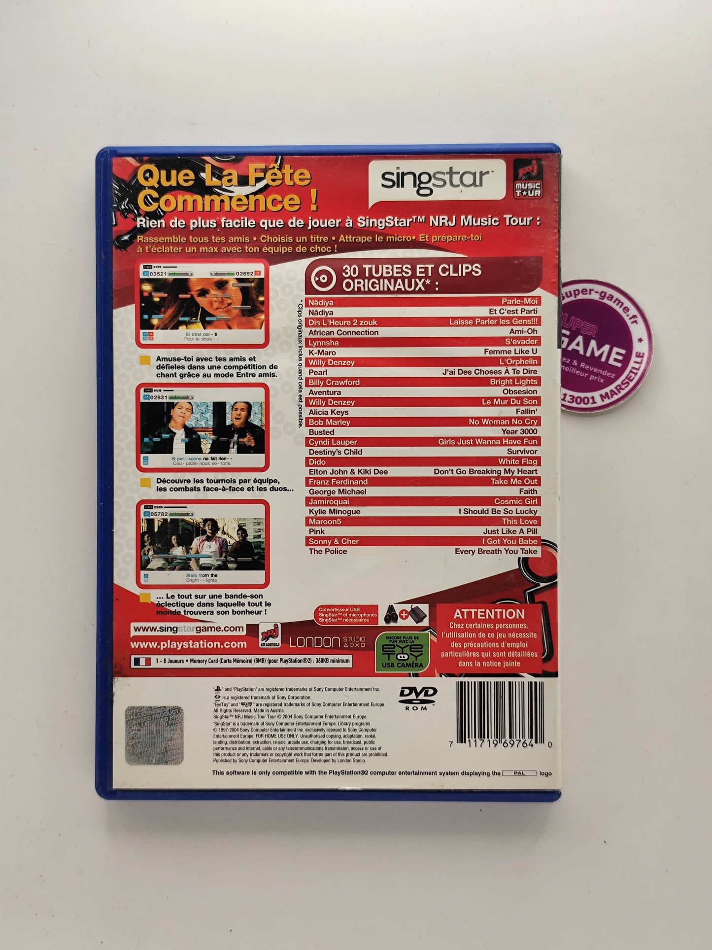 SINGSTAR NRJ MUSIC TOUR - PS2