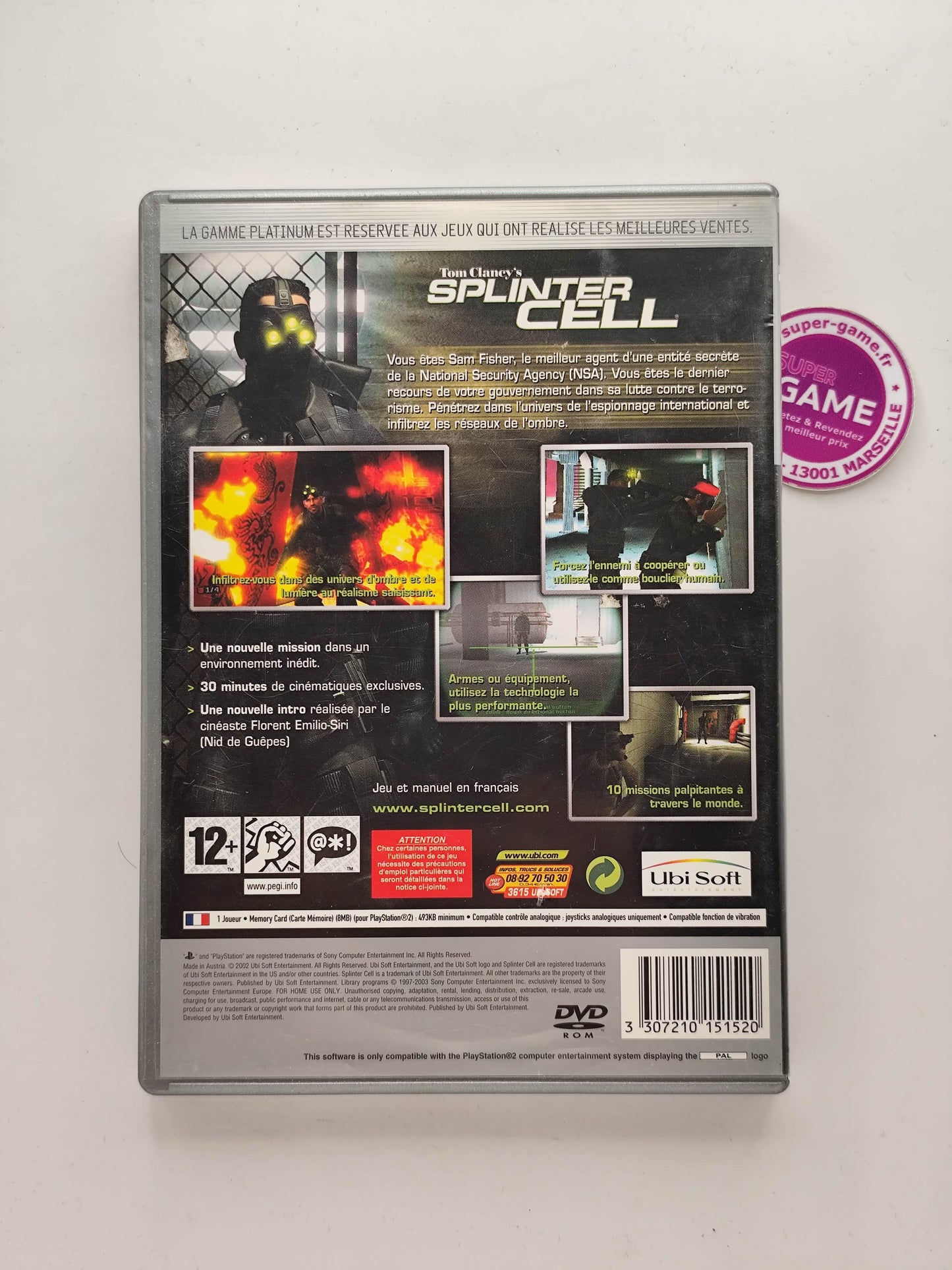 SPLINTER CELL - Platinum - PS2