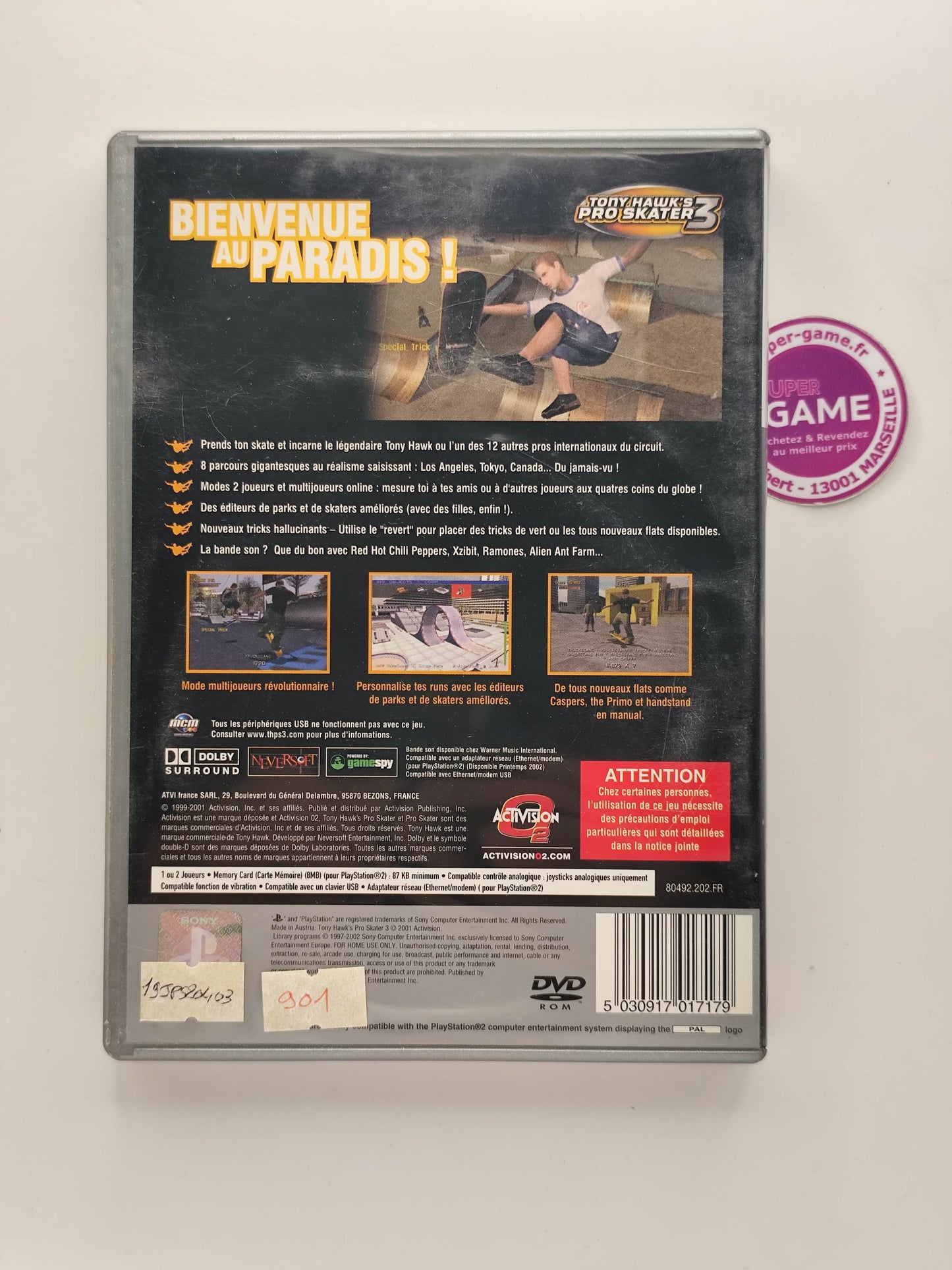 TONY HAWK'S PRO SKATER 3 - Platinum - PS2