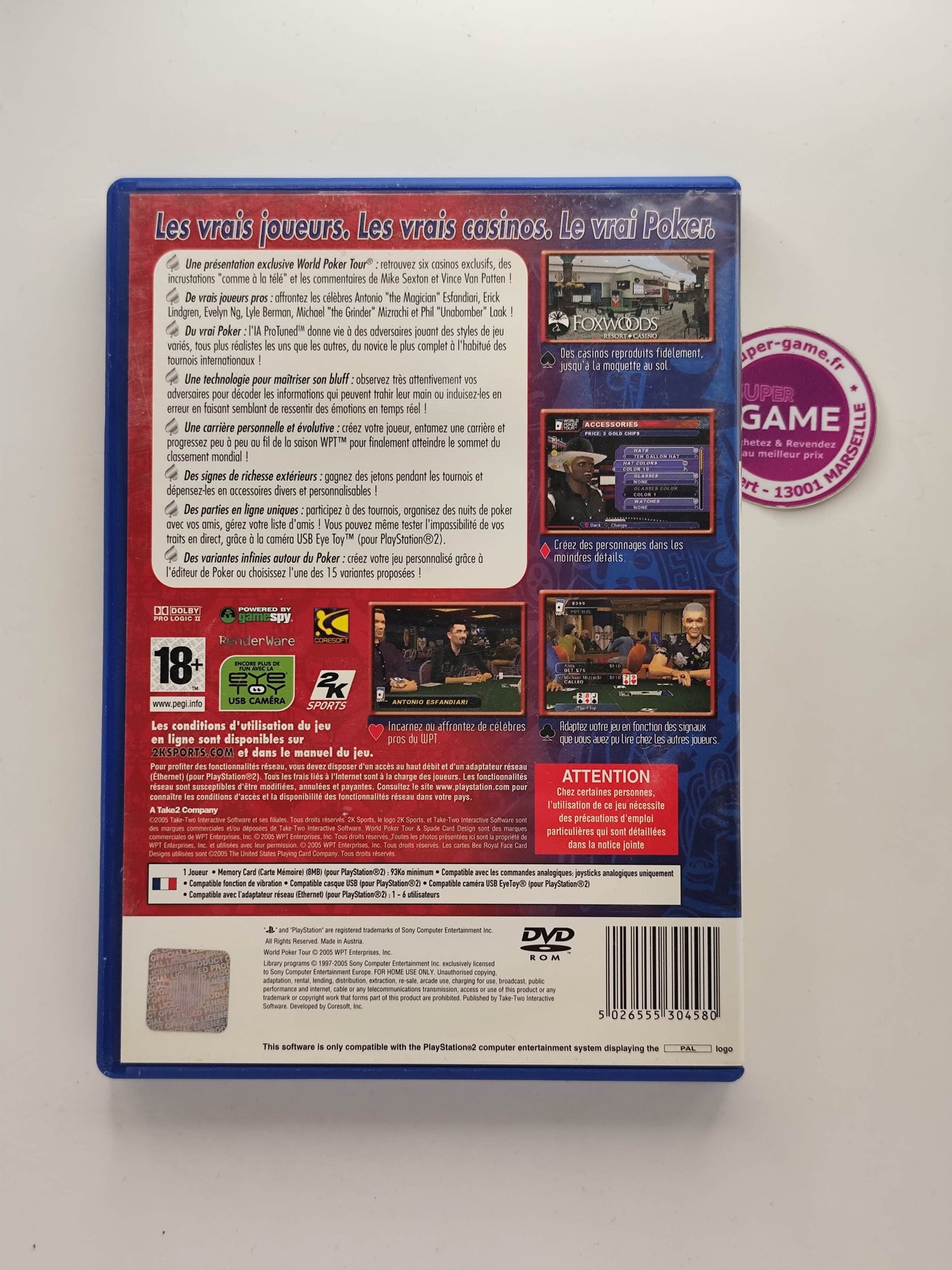 WORLD POKER TOUR - PS2