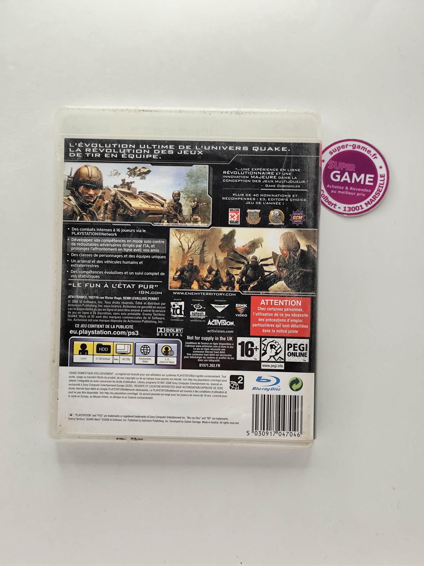 ENEMY TERRITORY QUAKE WARS - PS3