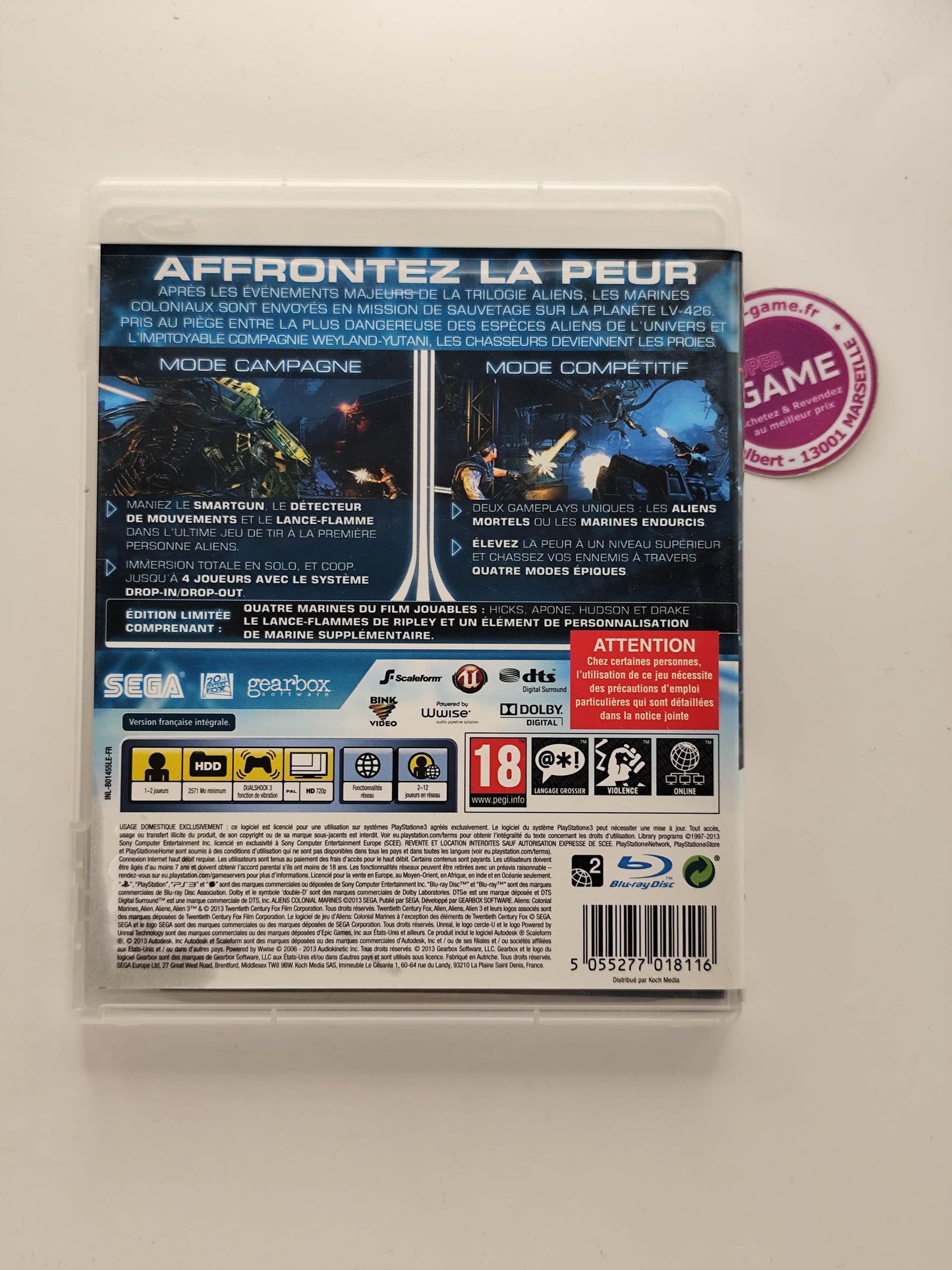 ALIENS COLONIAL MARINES - PS3