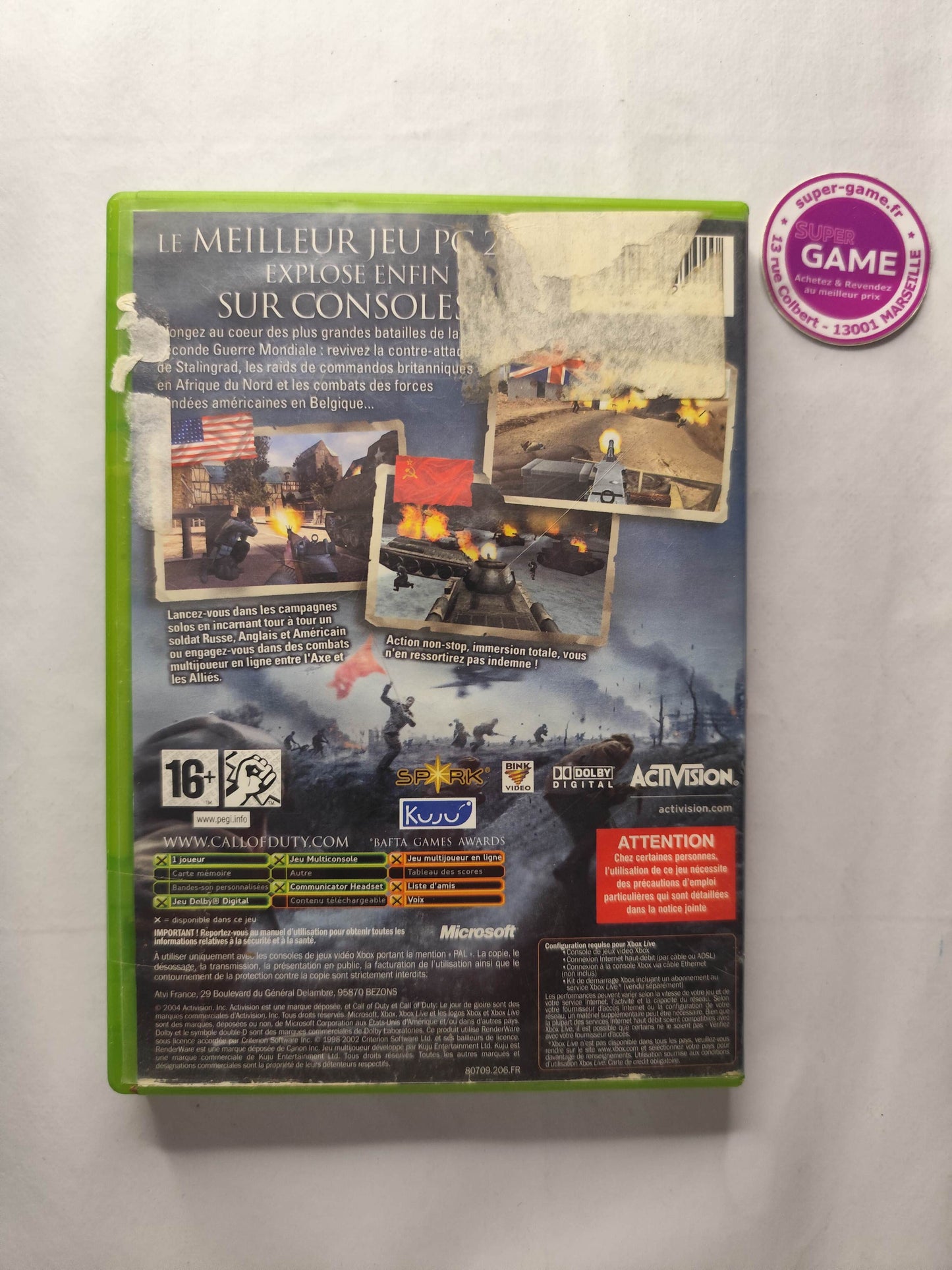 CALL OF DUTY LE JOUR DE GLOIRE - XBOX